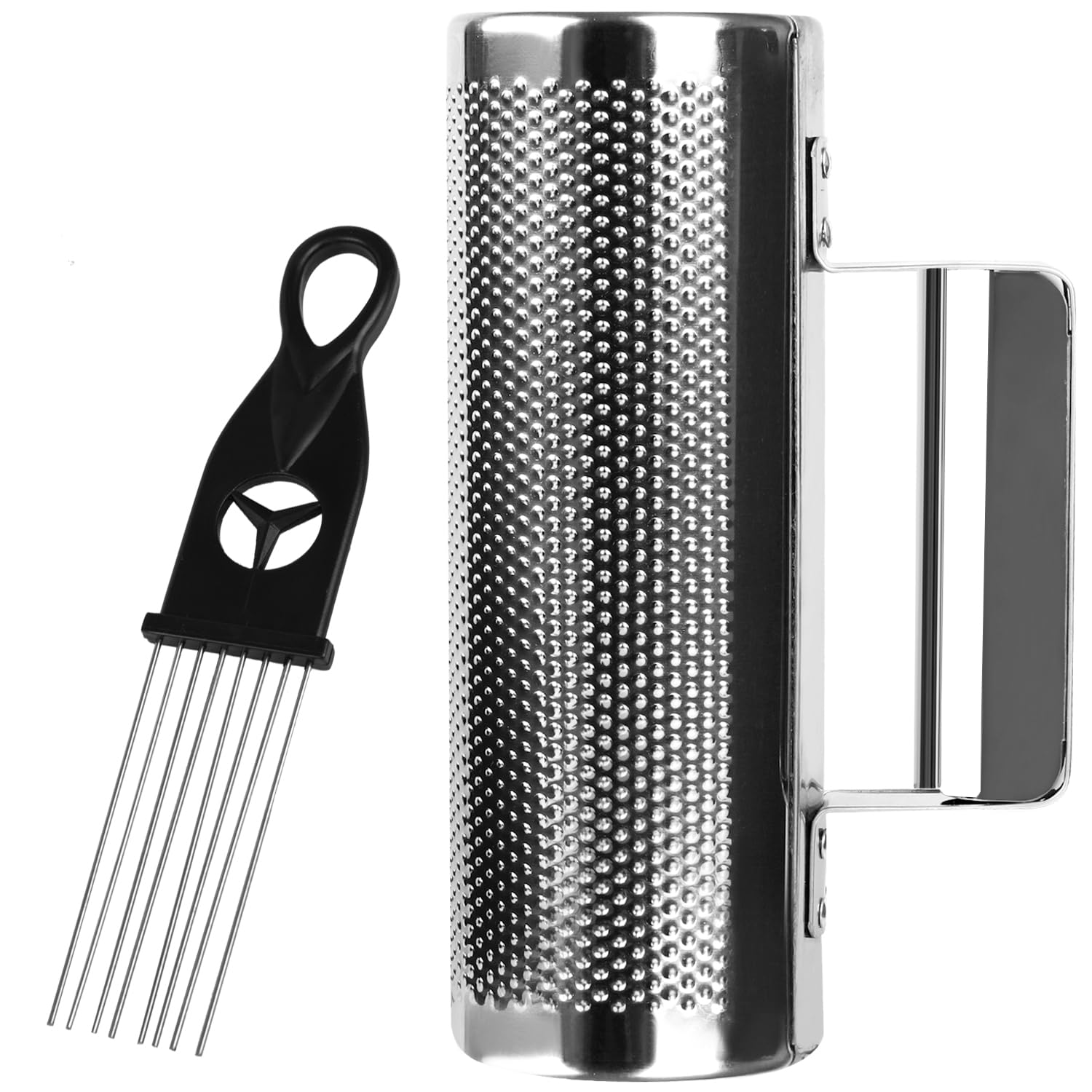 Tkocisa Metal Guiro, 12 4 Stainless Steel Dominicana Guira Shaker, Latin Percussion Guiro with Scraper for Live Performance