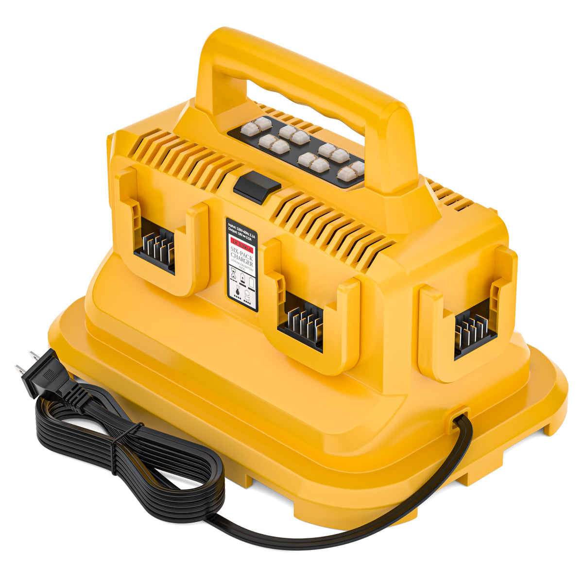 Dmmns 6 Ports Rapid Battery Charger Station,Replacement For Dewalt Flexvolt 20V/60V Battery Charger,Compatible With Dewalt 20V/6