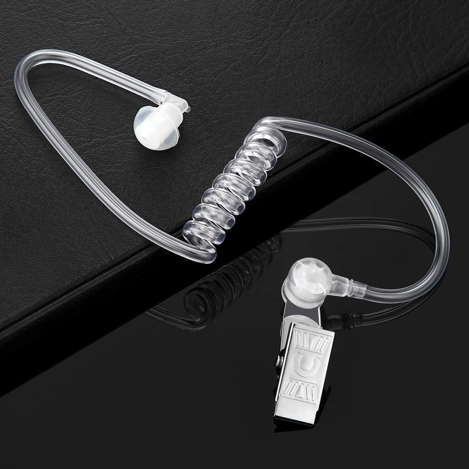 10 Pack Replacement Acoustic Coil Tube With Clip For Baofeng Retevis Midland Kenwood Motorola 2 Way Radio Audio Walkie Talkies Headsets Secret Spy Game Earpiece