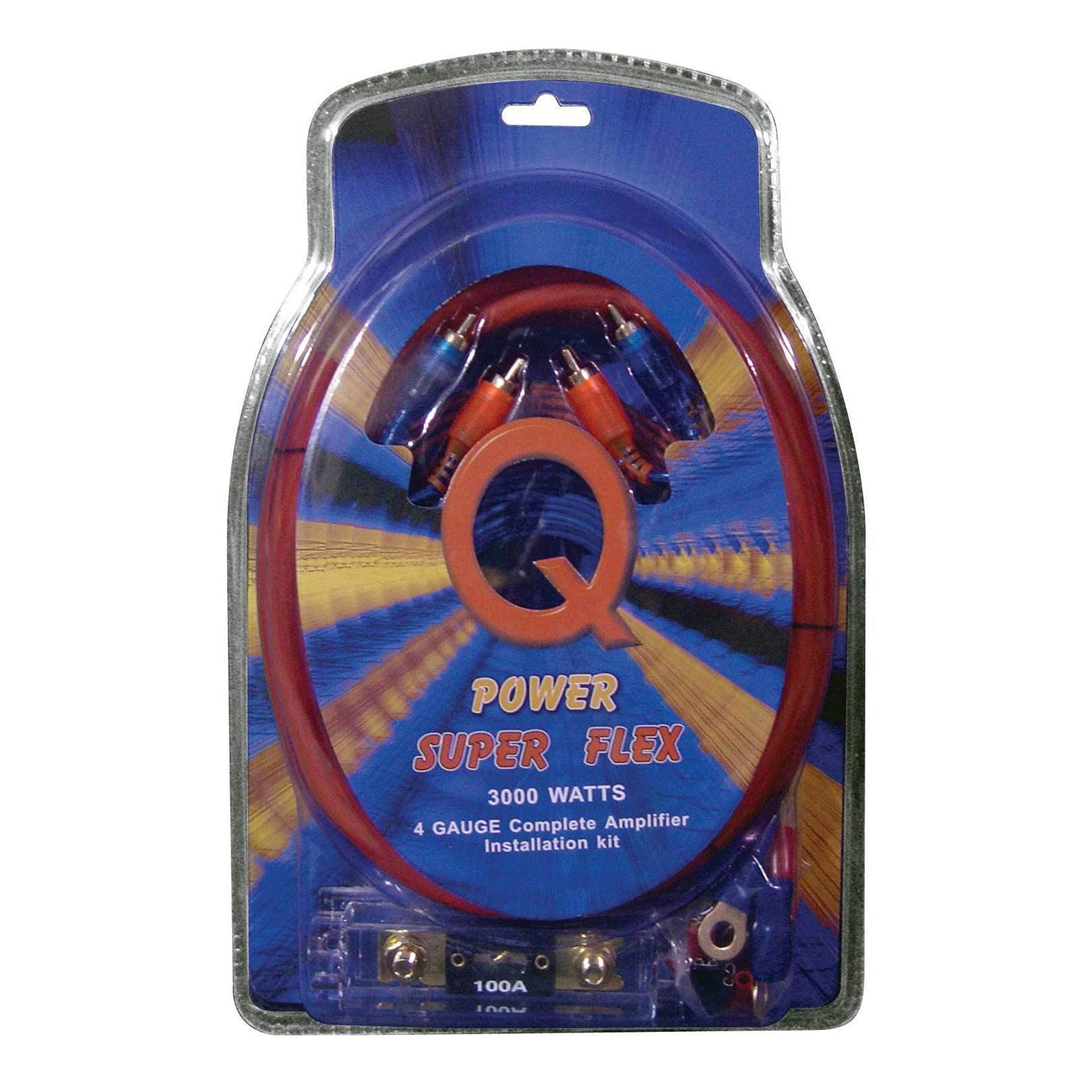 Qpower 4 Gauge Amp Kit Super Flex