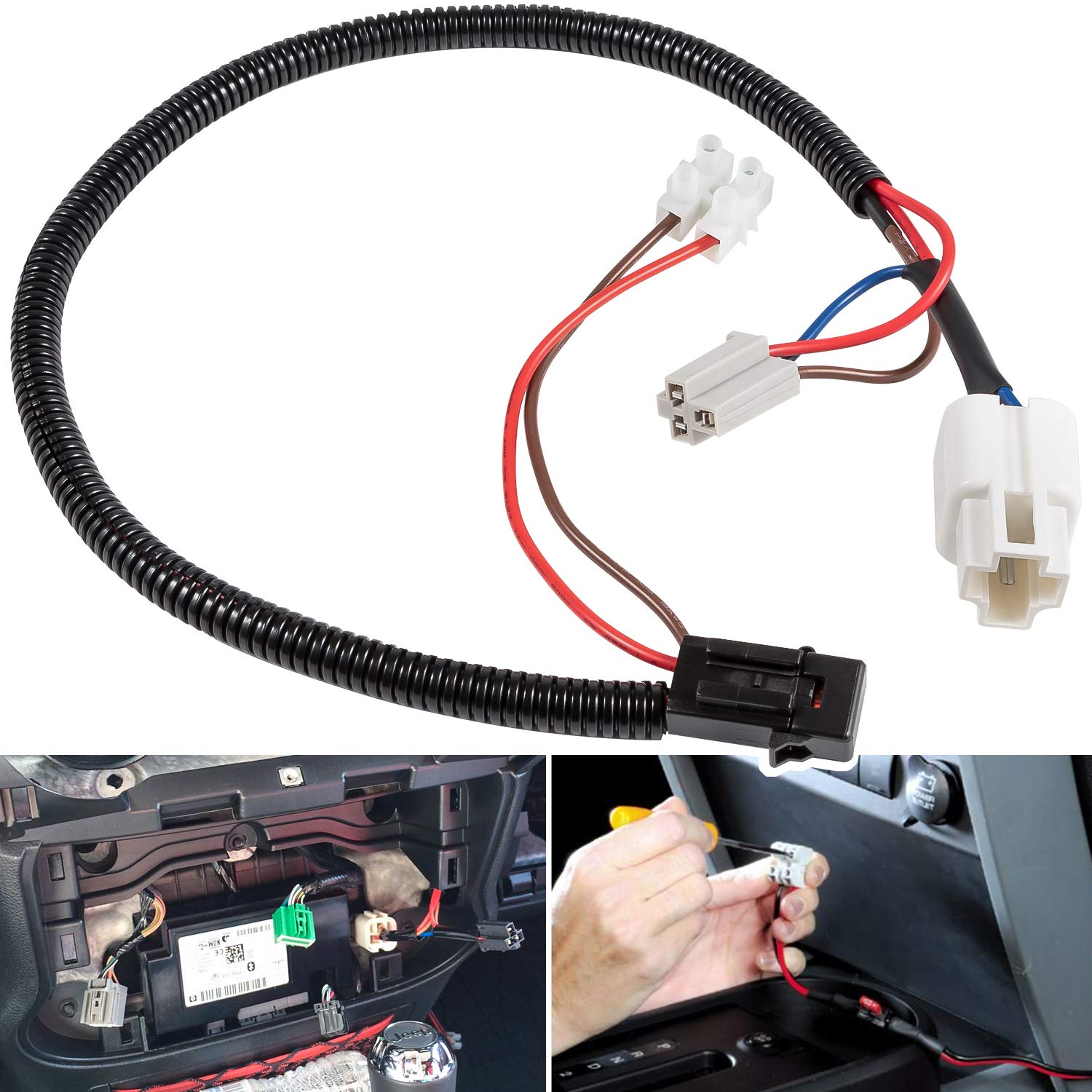 12 Volt Power Adapter For 2018 2020 2021 2022 2023 Jeep Wrangler Jl Jlu Unlimited & Gladiator Jt & For 1999 2018 Jeep Wrangler J