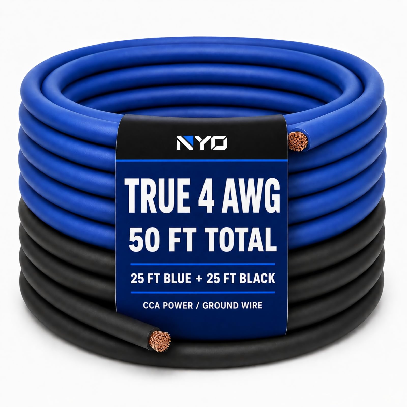 4 Gauge Wire, 50 FT CCA 4 AWG Power Ground Battery Cable