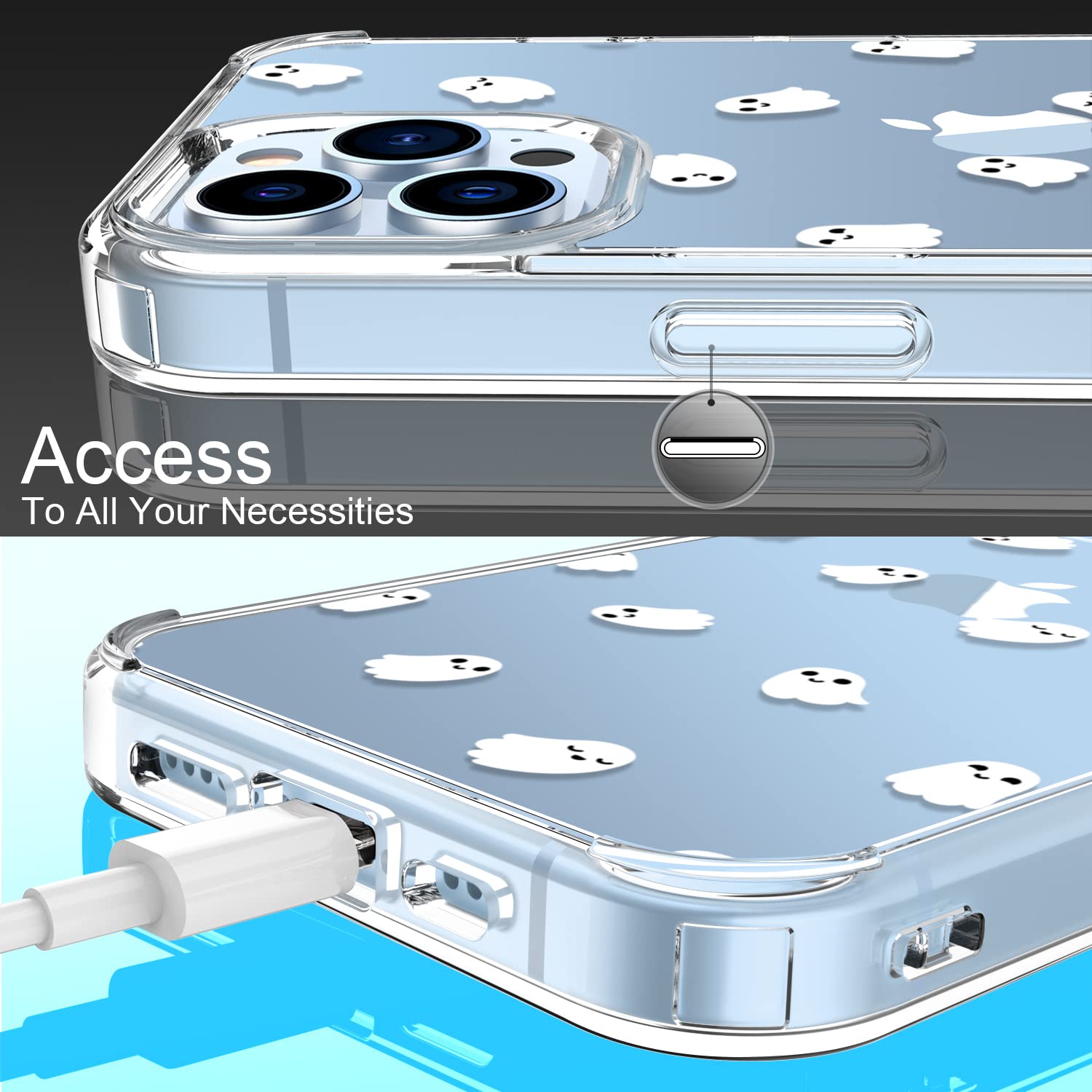 Luhouri Designed For Iphone 13 Pro Case With Screen Protector   Slim Fit, Sturdy Clear Acrylic Cover For Women And Girls   Prote