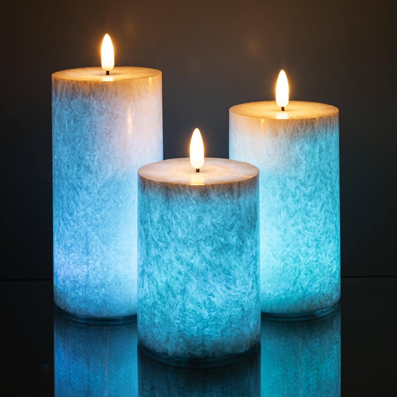 Angelloong Color Changing Flameless Candles With Remote, Battery Operated Candles Led Candle With Timer, Real Wax Pillar Flicker