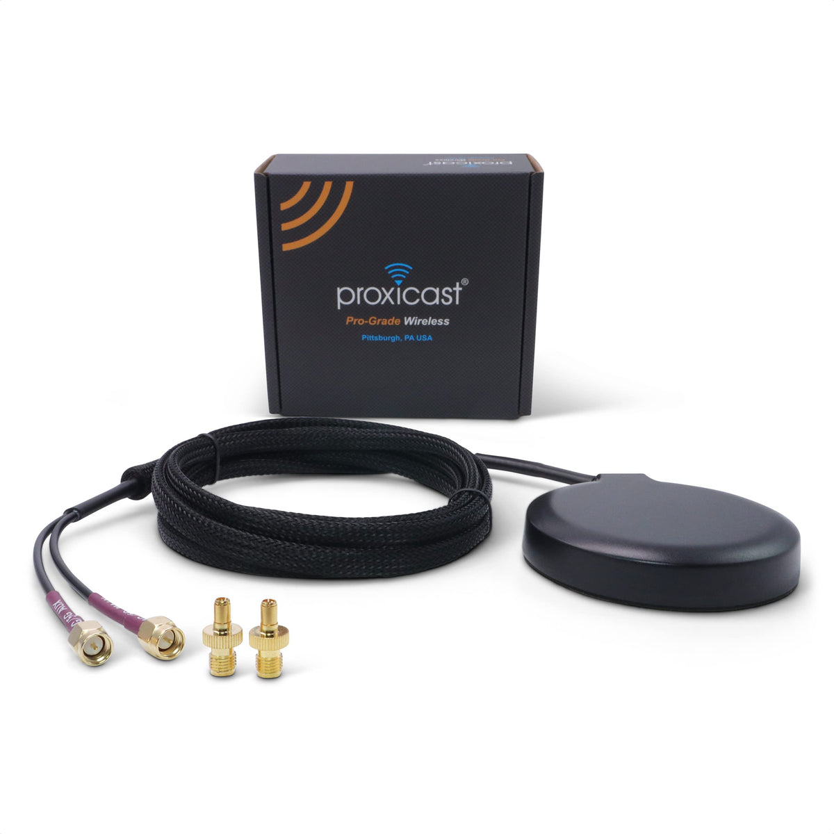Proxicast Ultra Low Profile Mimo 4G / 5G Omni Directional Magnetic/Adhesive Mount Antenna For Verizon, At&T, T Mobile Modems & R