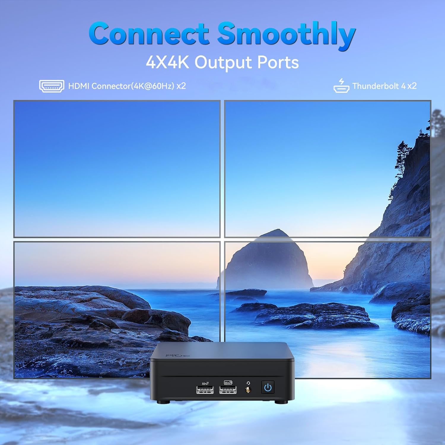 2025 Intel Nuc 13 Pro Slim Kit Mini Pc (Intel 6-Core I3-1315U, 16Gb Ram, 512Gb Ssd) Booksize Business Desktop, Support 4 X 4K Mo