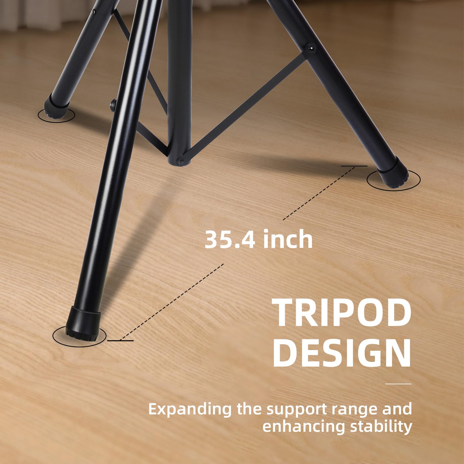 Gzgdljq Speaker Stands Pair, Speaker Tripod Stand Adjustable Height From 35 To 60 Inch Universal Speaker Stand Heavy Duty 35 Mm
