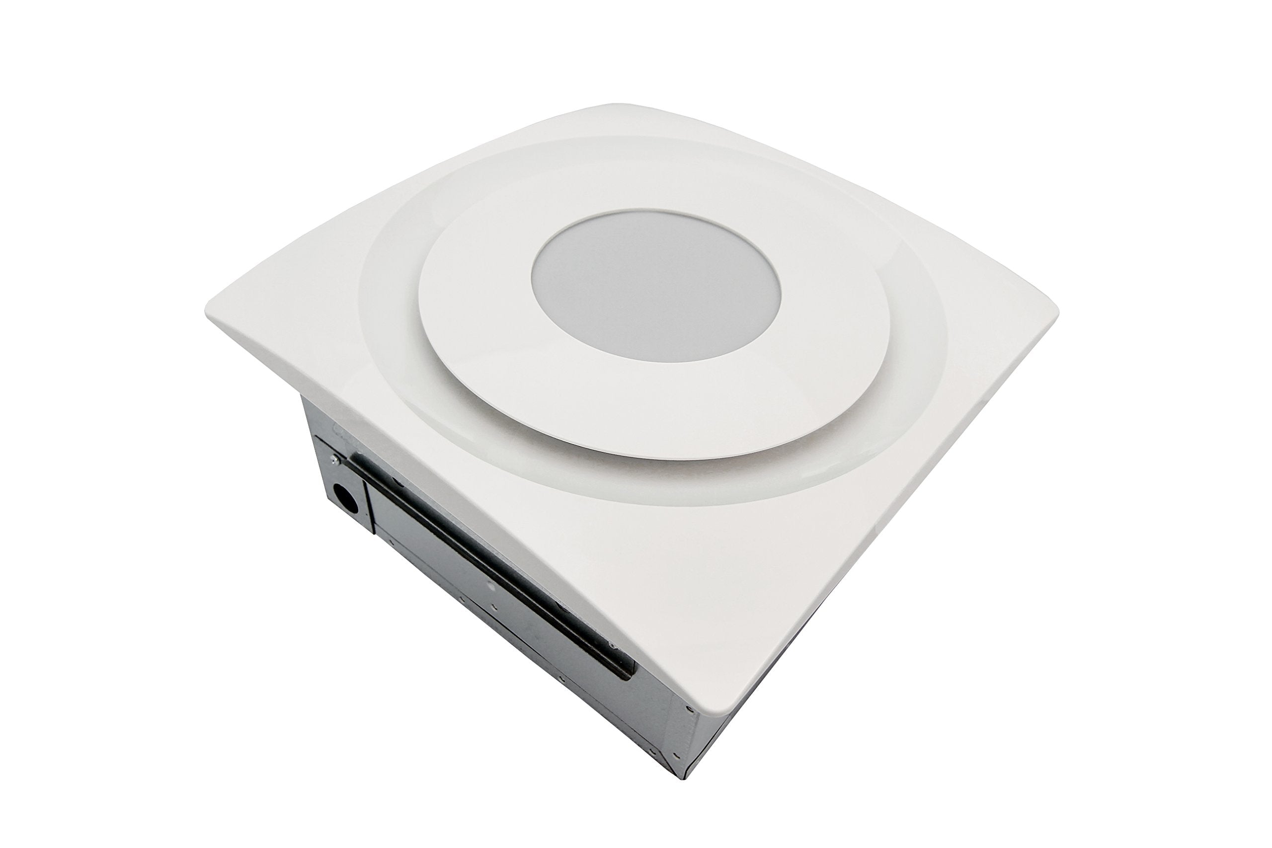 Aero Pure Ap120 Sl W Slim Fit 120 Cfm Bathroom Fan With Led Light, White