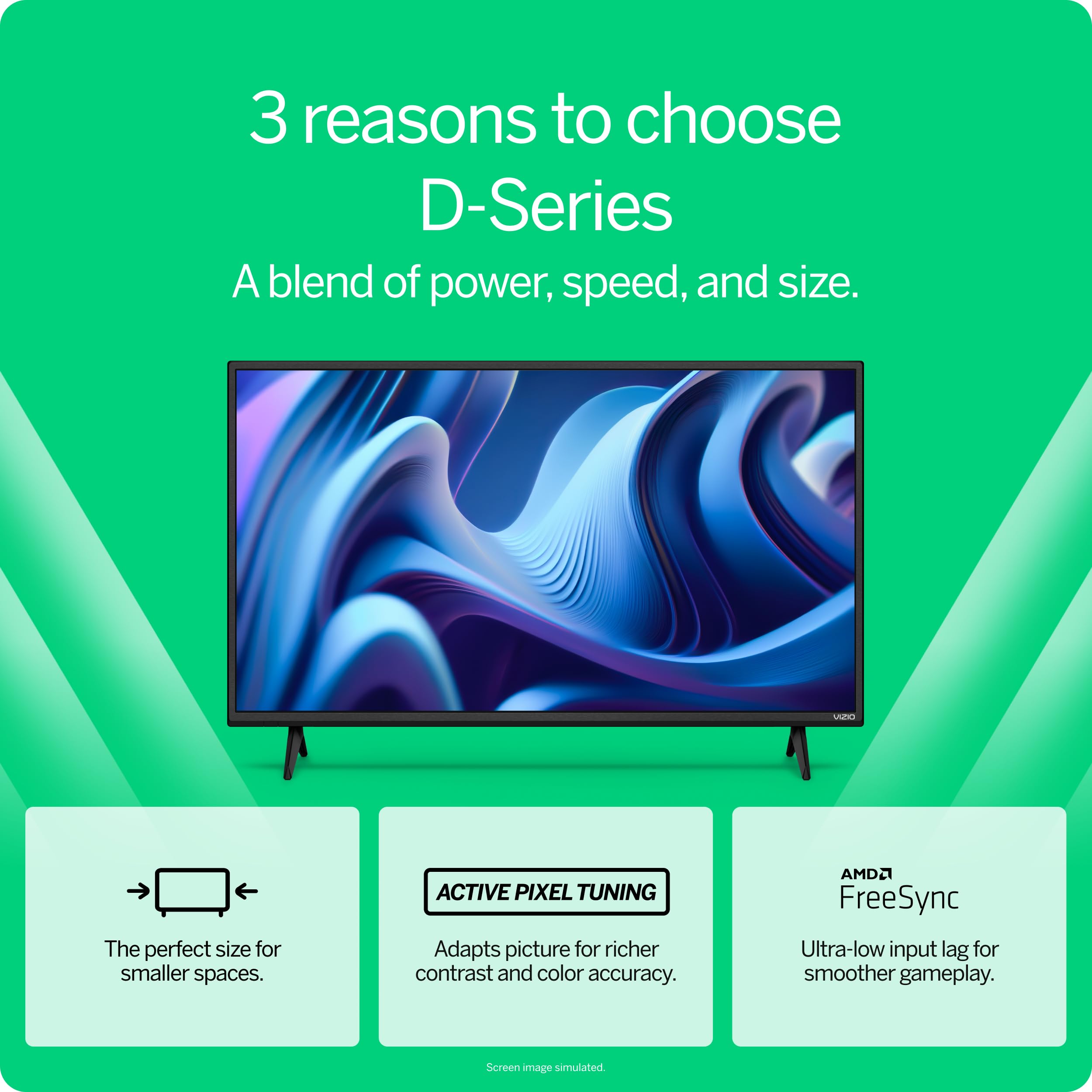 Vizio 40 Inch D Series Full Hd 1080P Smart Tv With Amd Freesync, Apple Airplay And Chromecast Built In, Alexa Compatibility, D40