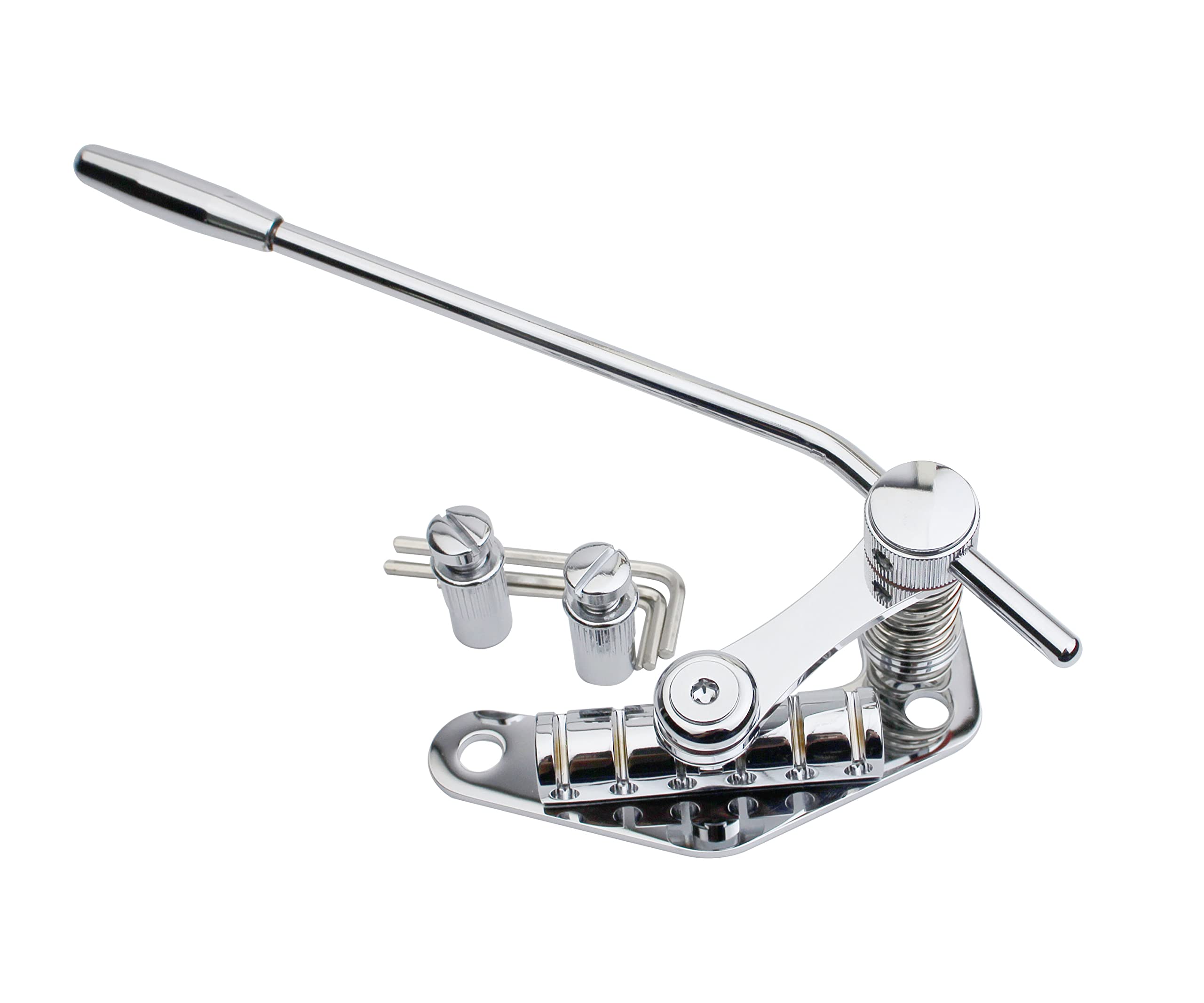 Guyker Tune O Matic Style Electric Guitar Bridge Stop Bar Tailpiece Tremolo Compatible With Lp Sg Guitars Tm85, Chrome