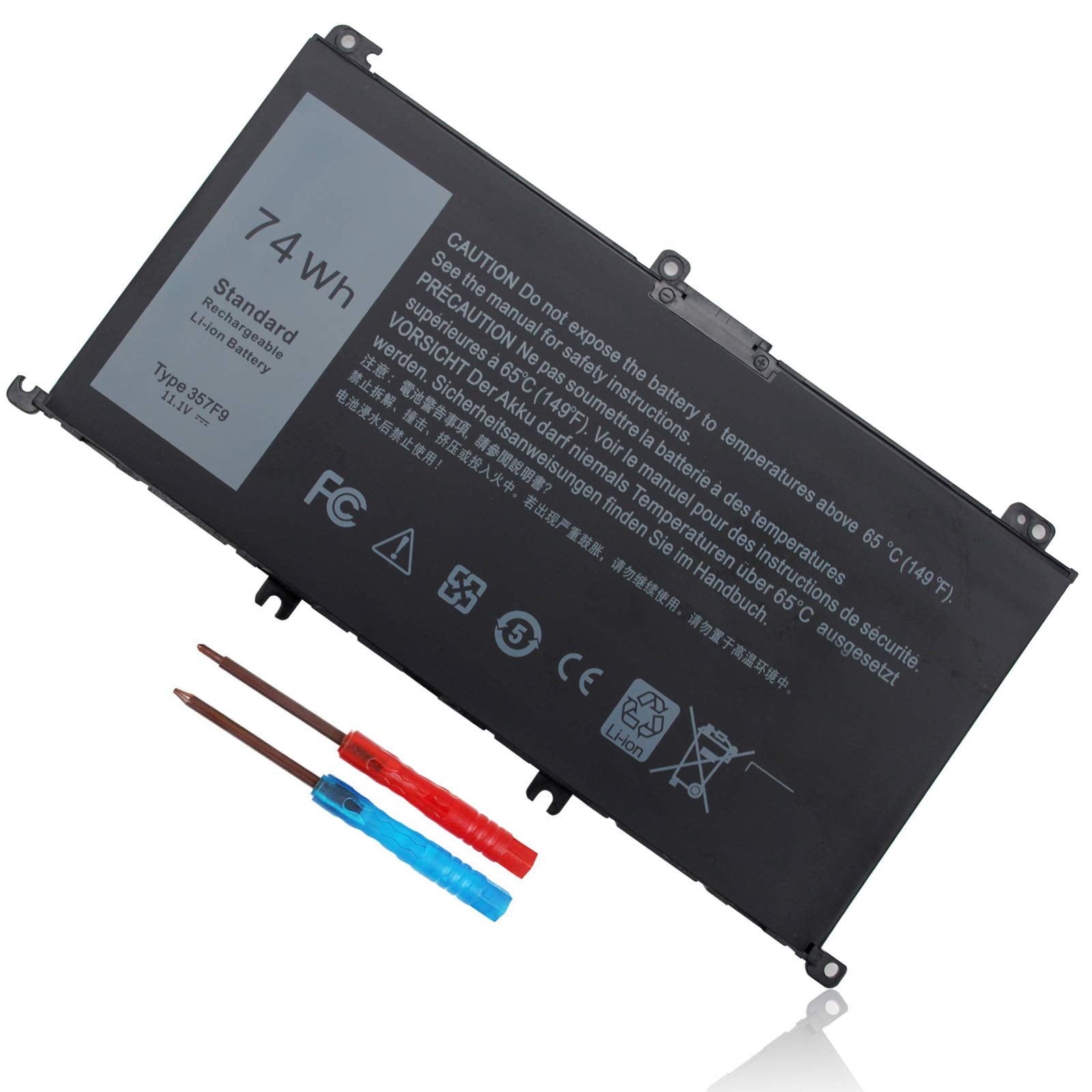 74Wh Type 357F9 71Jf4 Battery Compatible With Dell Inspiron 15 7000 7559 7557 7567 7566 7759 15 5576 5577 Ins15Pd Series 15 7559 0Gfj6 P57F 071Jf4 0357F9 6 Cell 11.1V 11.4V Li Ion Laptop Battery New