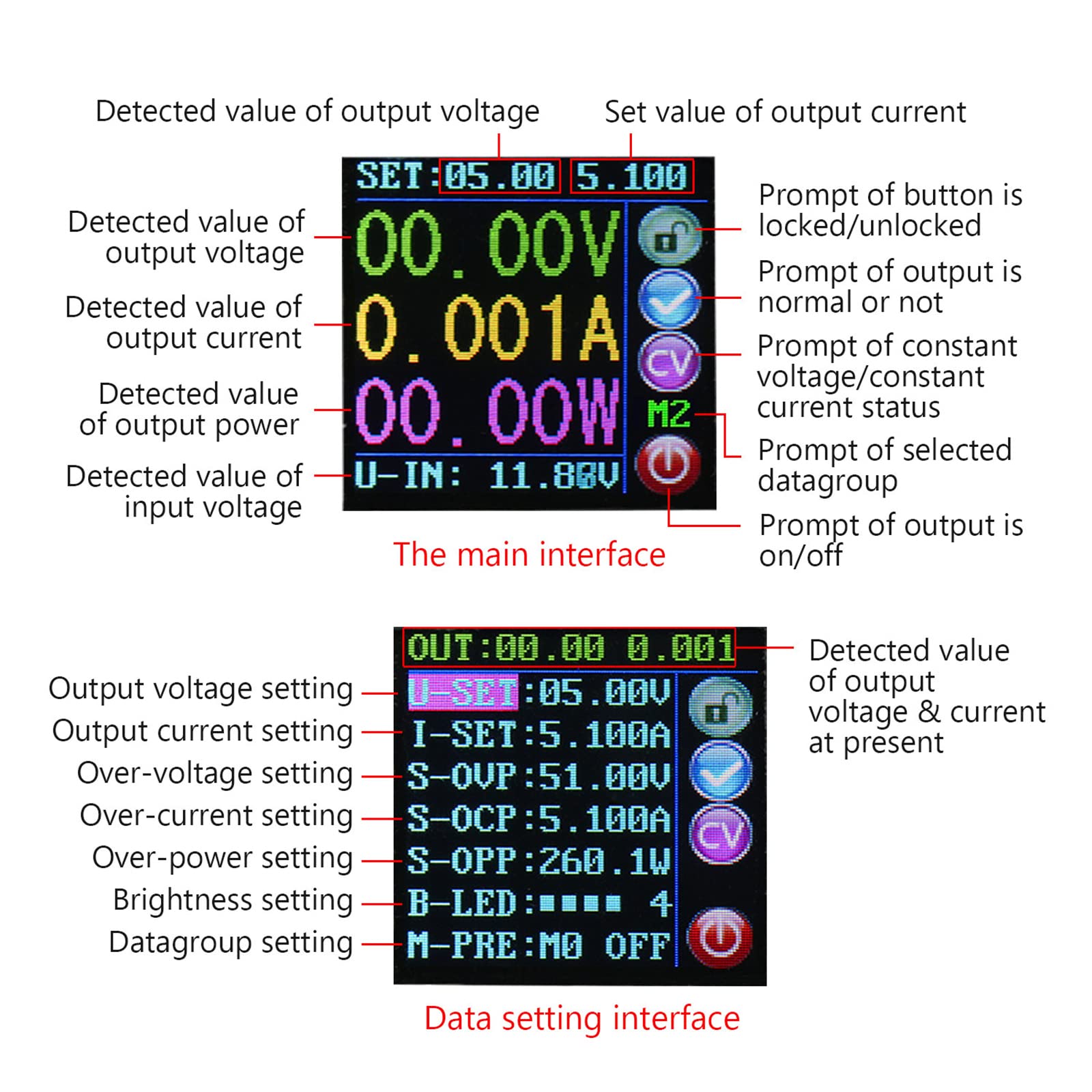 Drok Numerical Control Step Down Voltage Regulator Stabilizer, Dc 6 55V To 0 50V 5A Constant Voltage Current Buck Power Converte