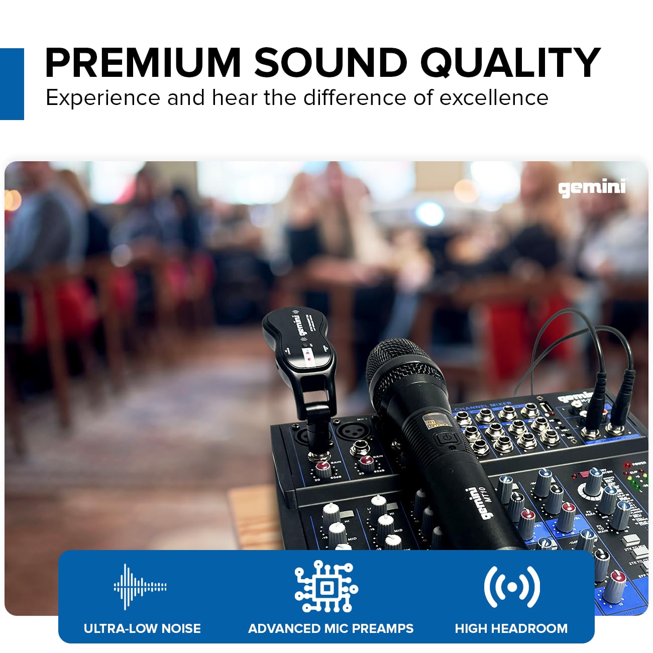 Gemini Sound Gem 12Usb | 12 Channel Professional Bluetooth Audio Mixer With On Board Multi Fx, Usb Mp3 Playback, And High Quality Preamps For Dynamic Live Sound Mixing