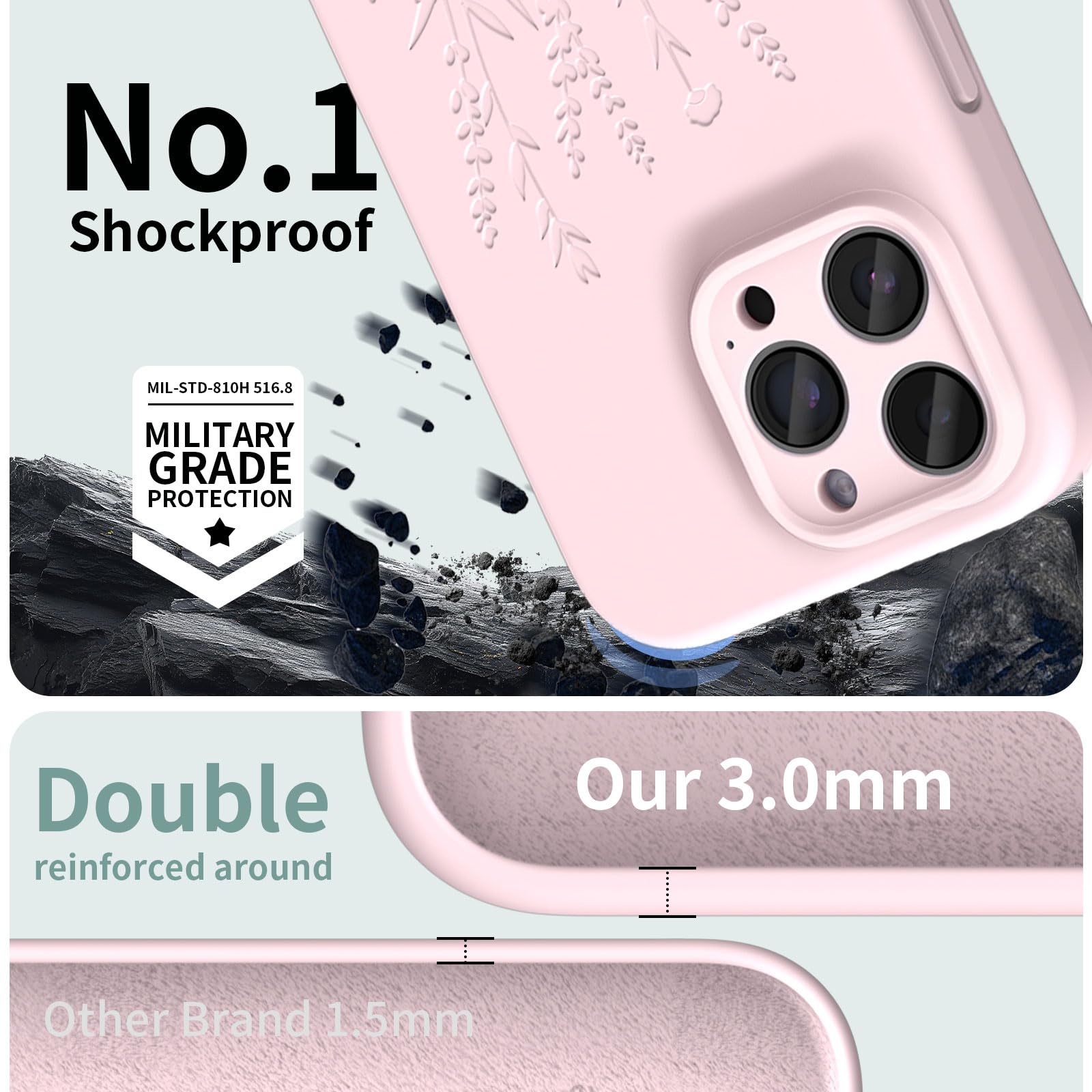 Oaoa Magnetic Case Compatible With Iphone 16 Pro Max Case, Compatible With Magsafe, Camera Protection, Cute And Durable Liquid S