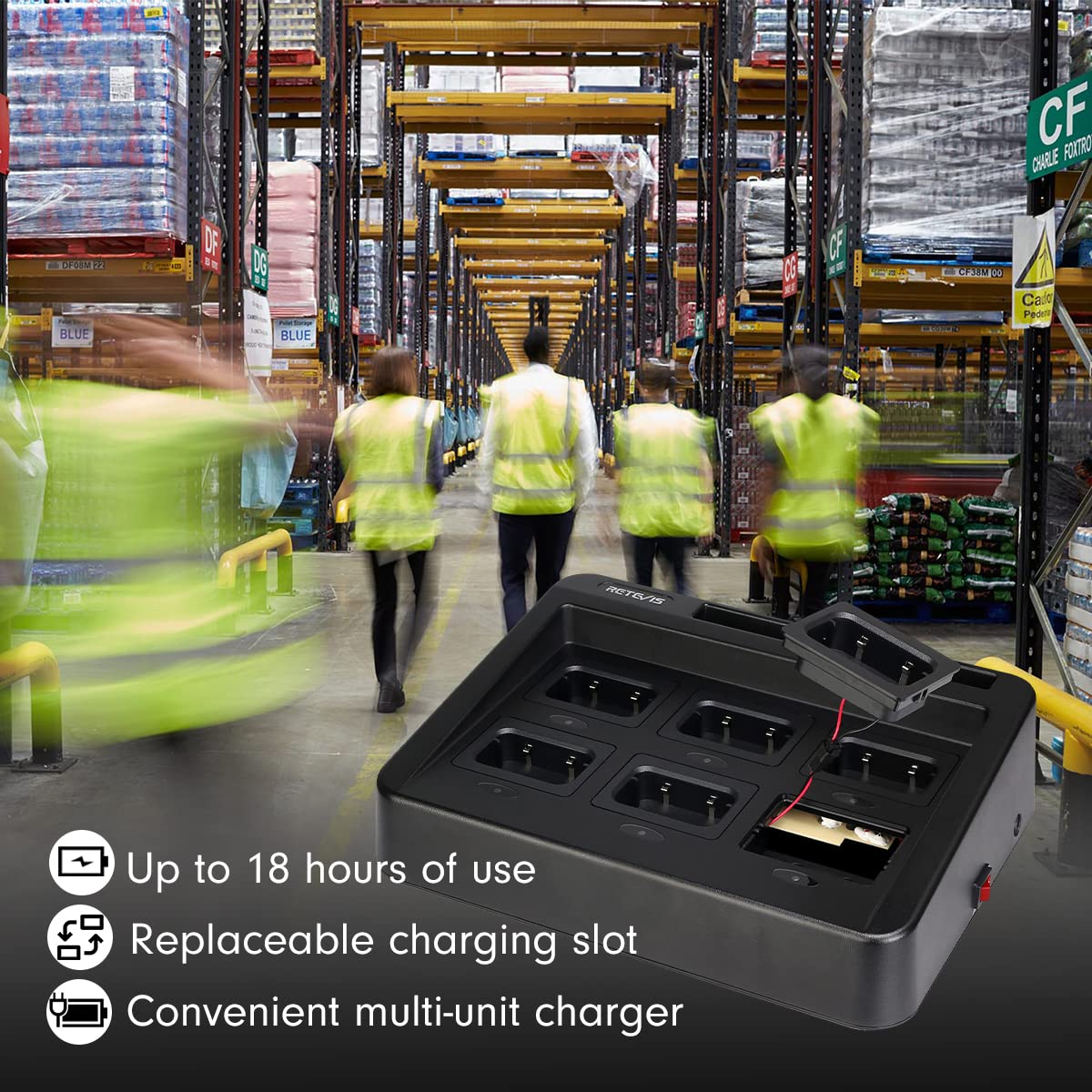 Retevis Rb23 Waterproof Walkie Talkies,5W Long Range Radio With Earpiece And Mic Set(Ip66),1800Mah,High Power 2 Way Radios, Dura