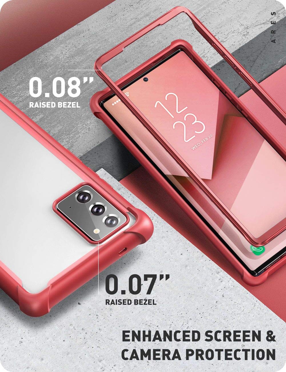 I Blason Ares Clear Case For Galaxy Note 20 5G 6.7 Inch (2020 Release), Dual Layer Rugged Clear Bumper Case Without Built In Scr