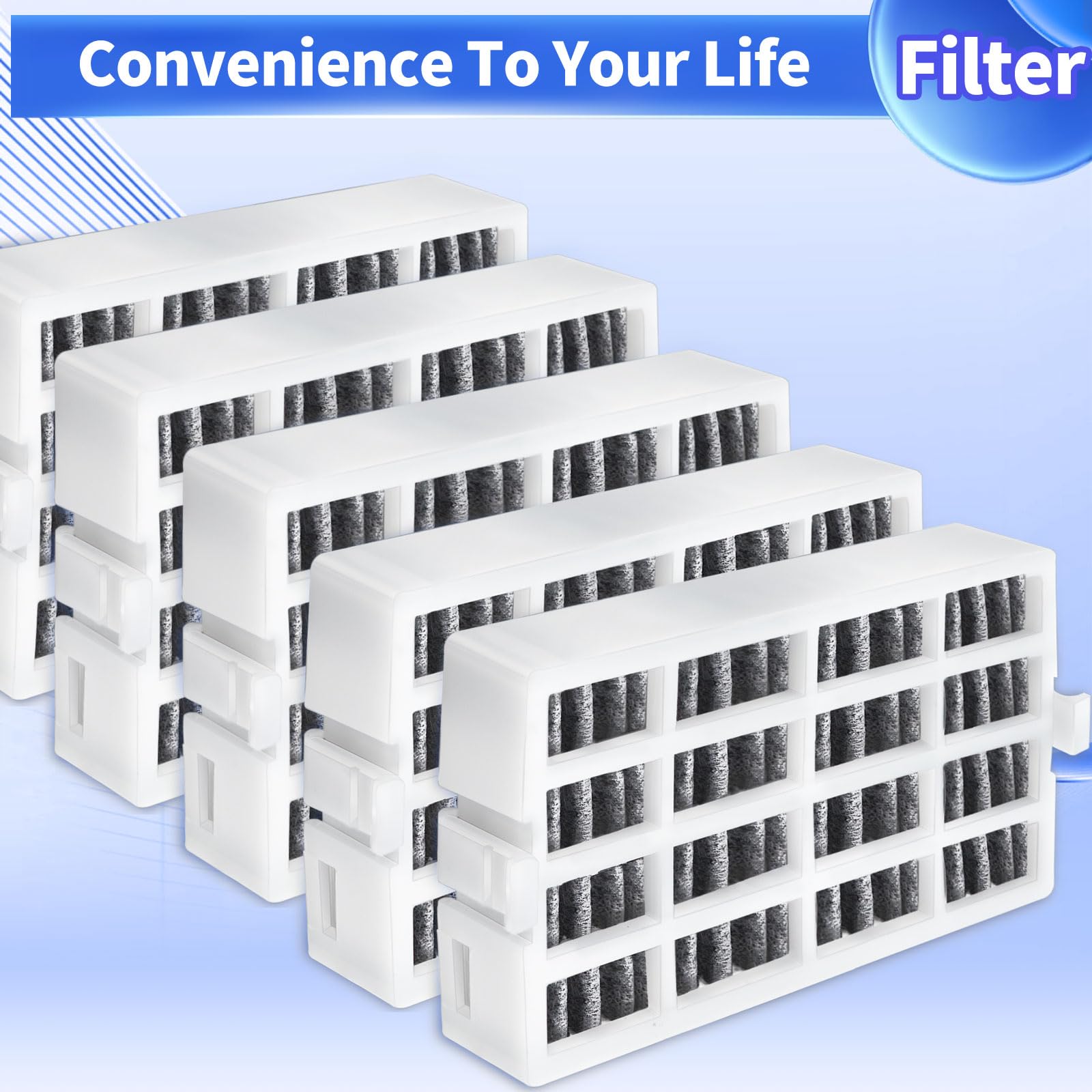 6Pack Air Filter Compatible With Whirlpool W10311524 Air1 Refrigerator Air Filter
