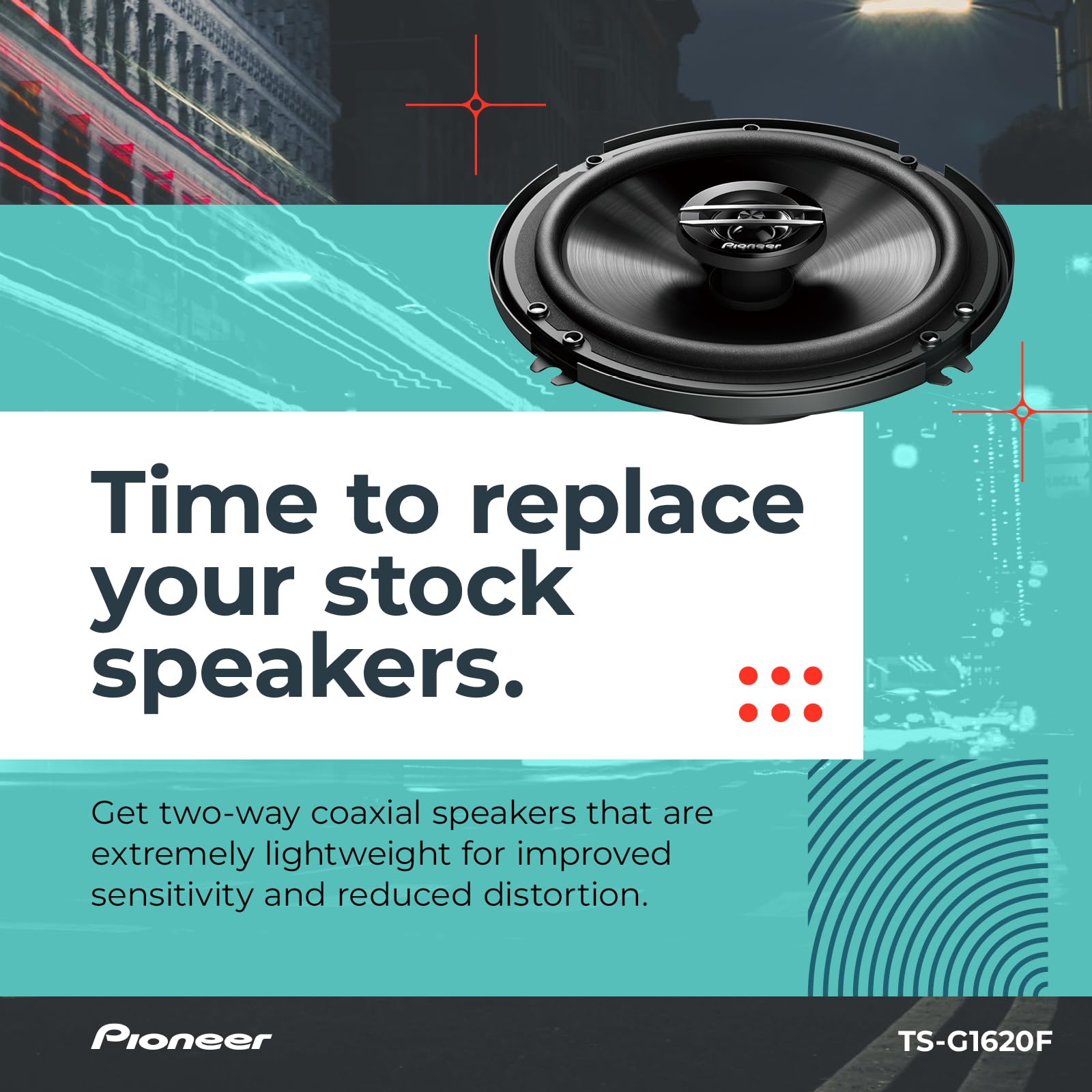 Pioneer 6.5'' 2 Way Full Range Speakers 300 Watts   Pair