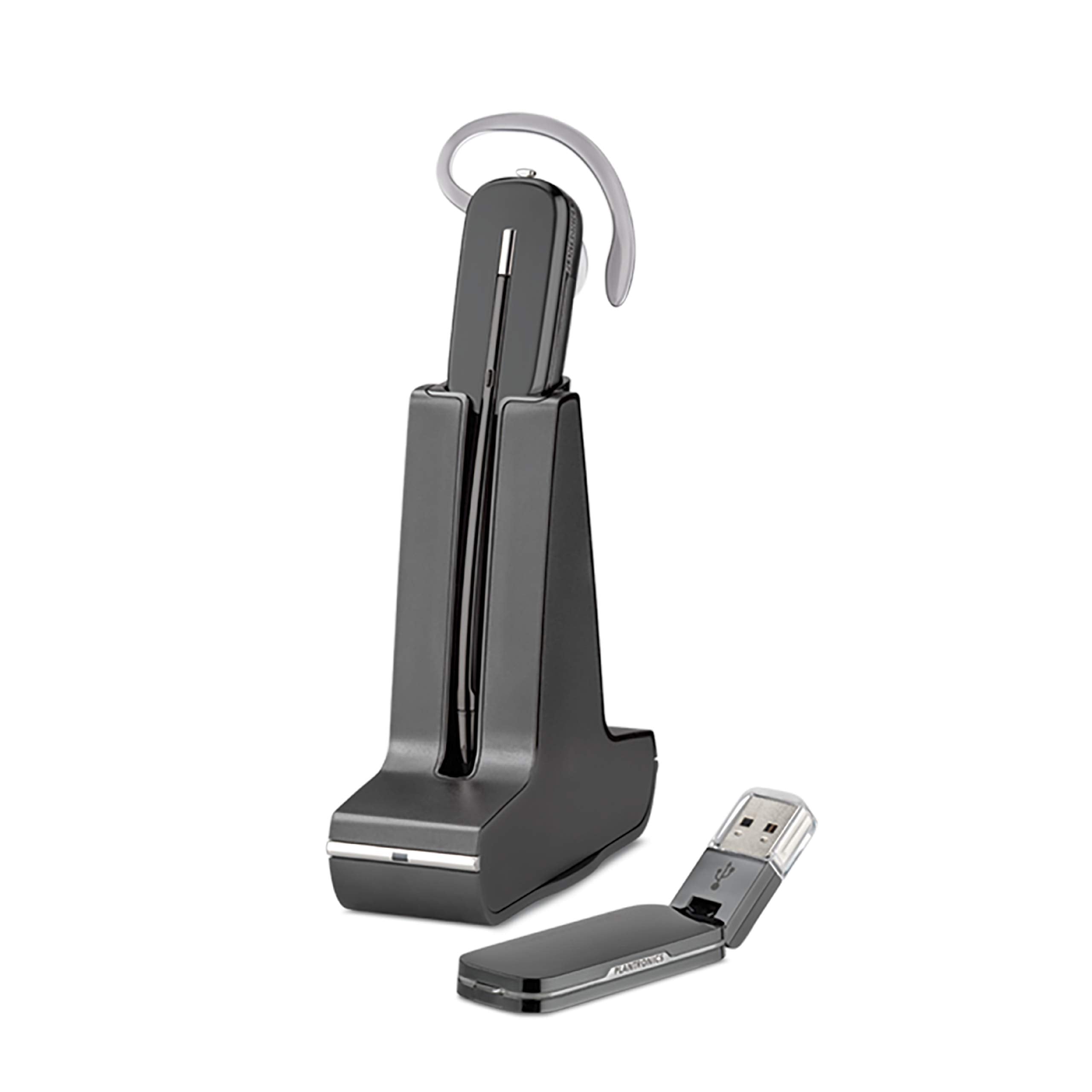 Poly (Plantronics + Polycom) Savi 440 Wireless DECT Headset (Poly) - Convertible (3 wearing styles) - Compatible to connect to y