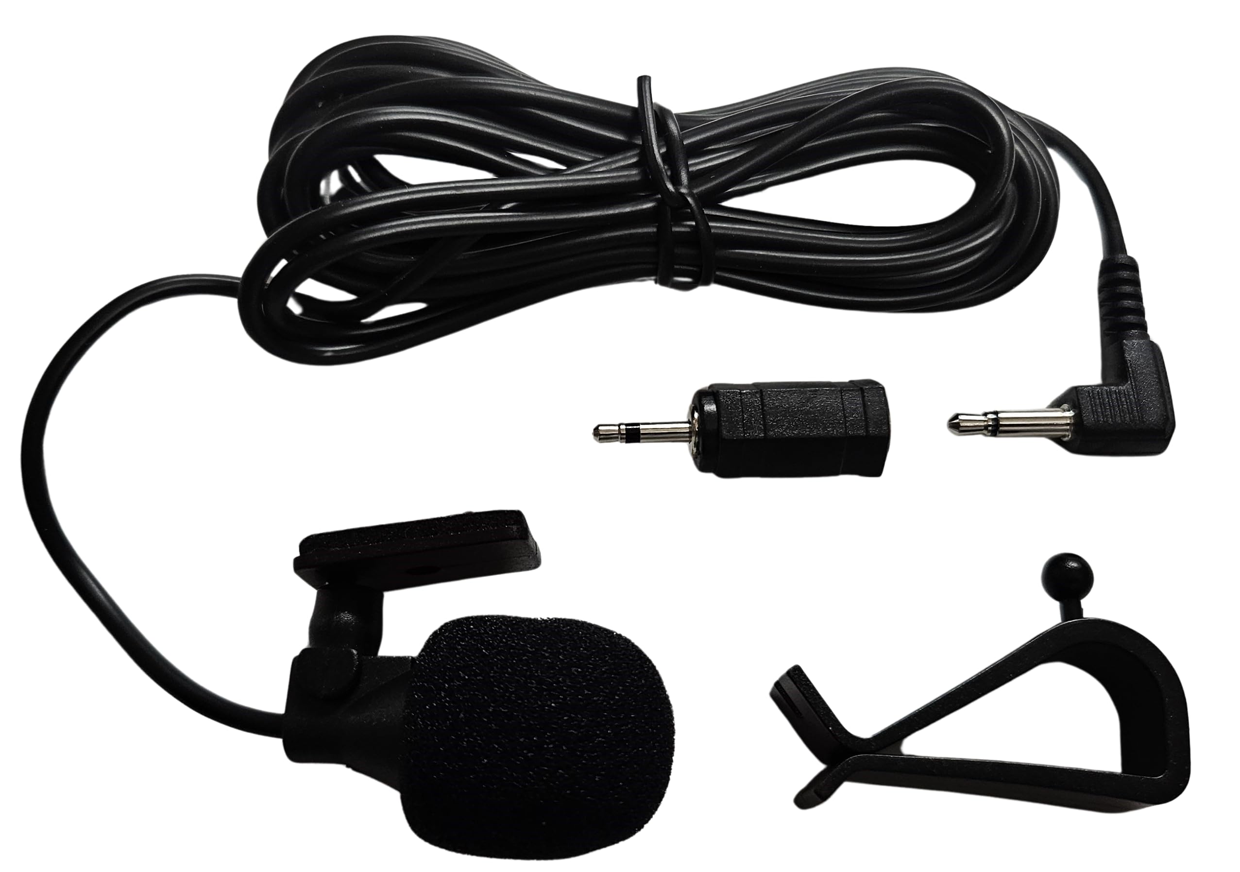 FingerLakes Universal Car Microphone Mic Fits 3.5mm and 2.5mm Bluetooth Enabled Car Vehicle Stereo Radio GPS Units with Included