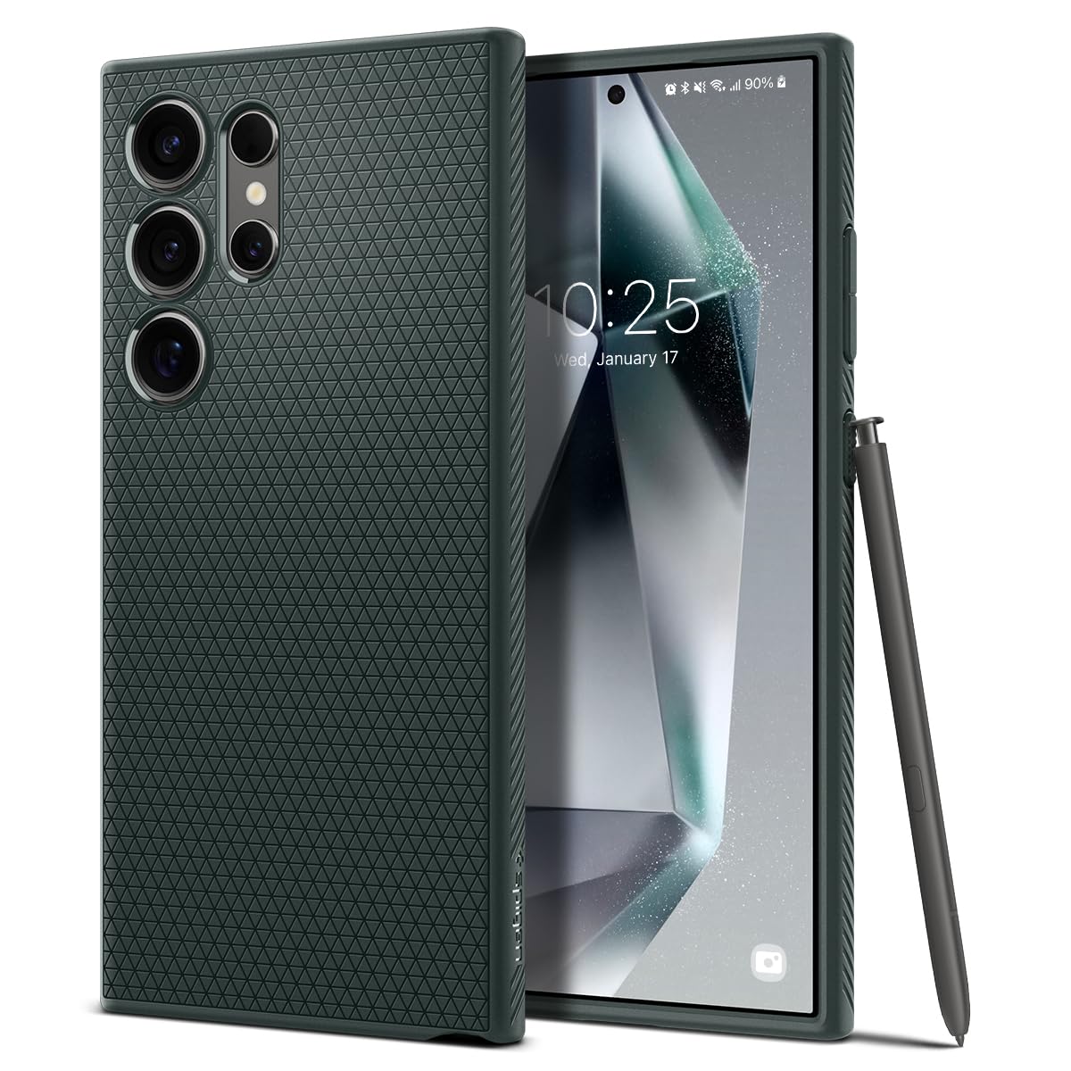 Spigen Liquid Air Designed For Galaxy S24 Ultra Case (2024) [Military Grade Protection]   Abyss Green