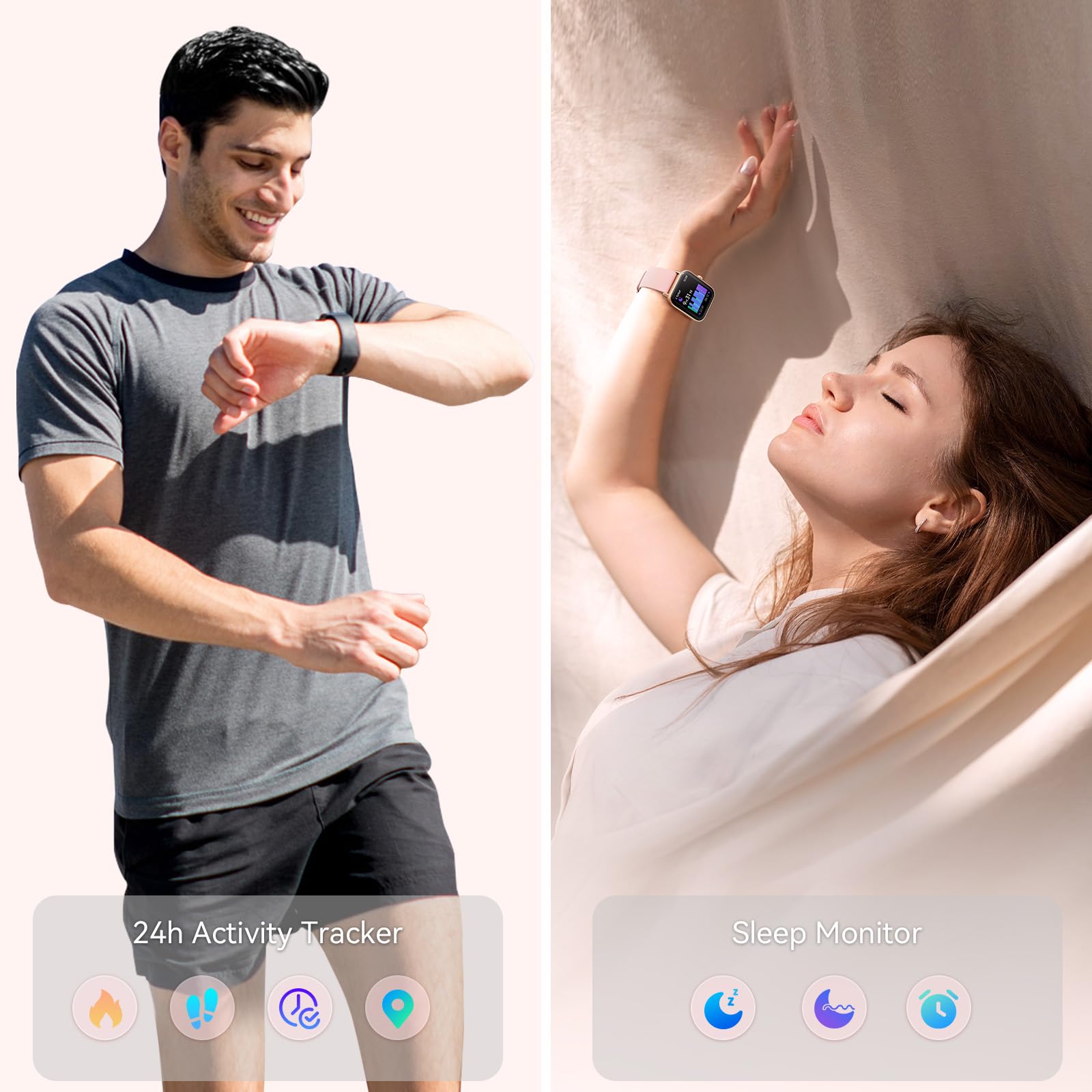 Aeac Smart Watches For Women Android & Iphone, 1.8 '' Hd Smart Watch With Bluetooth Call (Answer/Make), Fitness Watch With 110 S