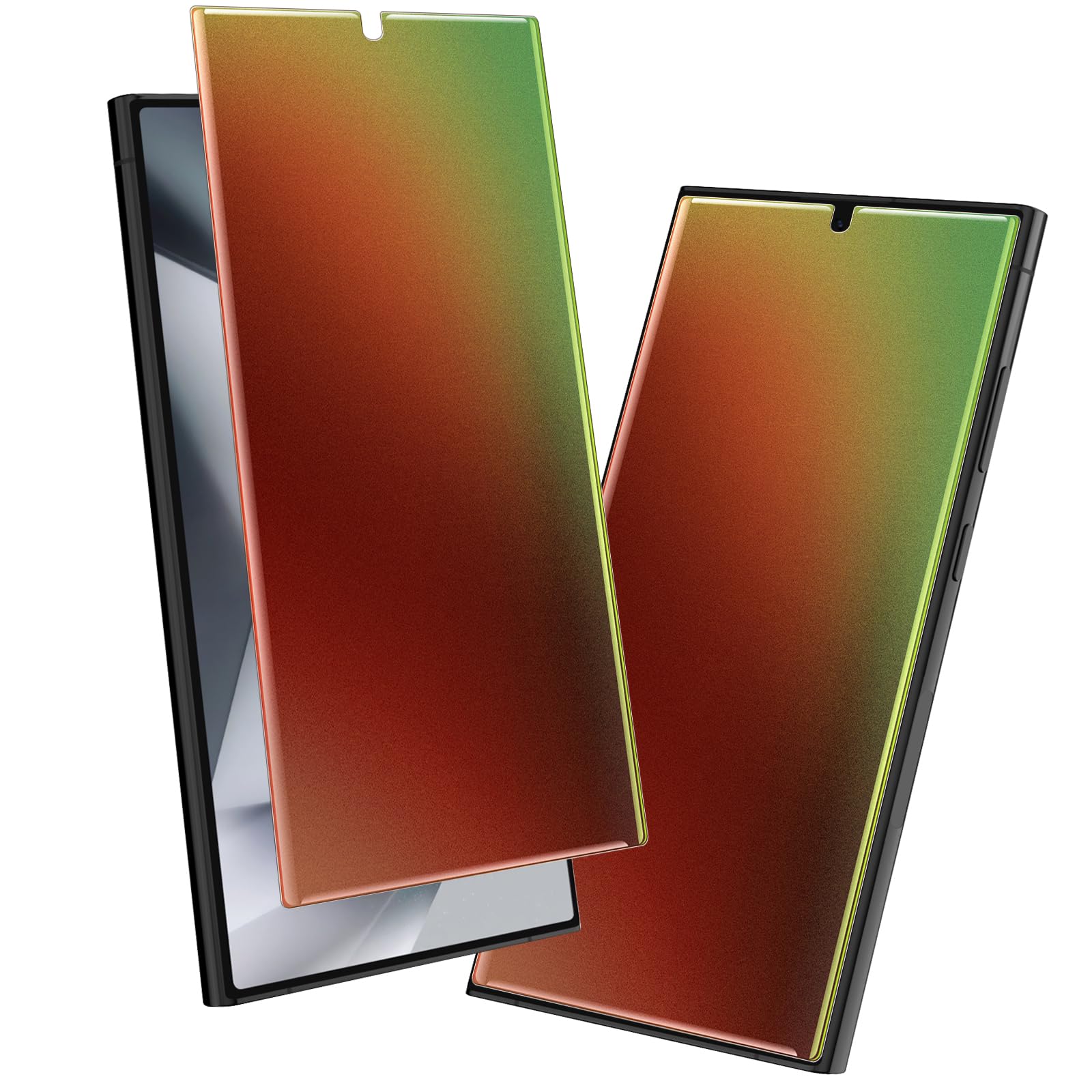 Lywhl 2 Pack For Samsung Galaxy S24 Ultra Privacy Screen Protector, Matte Gradient Colorful Anti Blue Light Anti Spy Full Adhesi