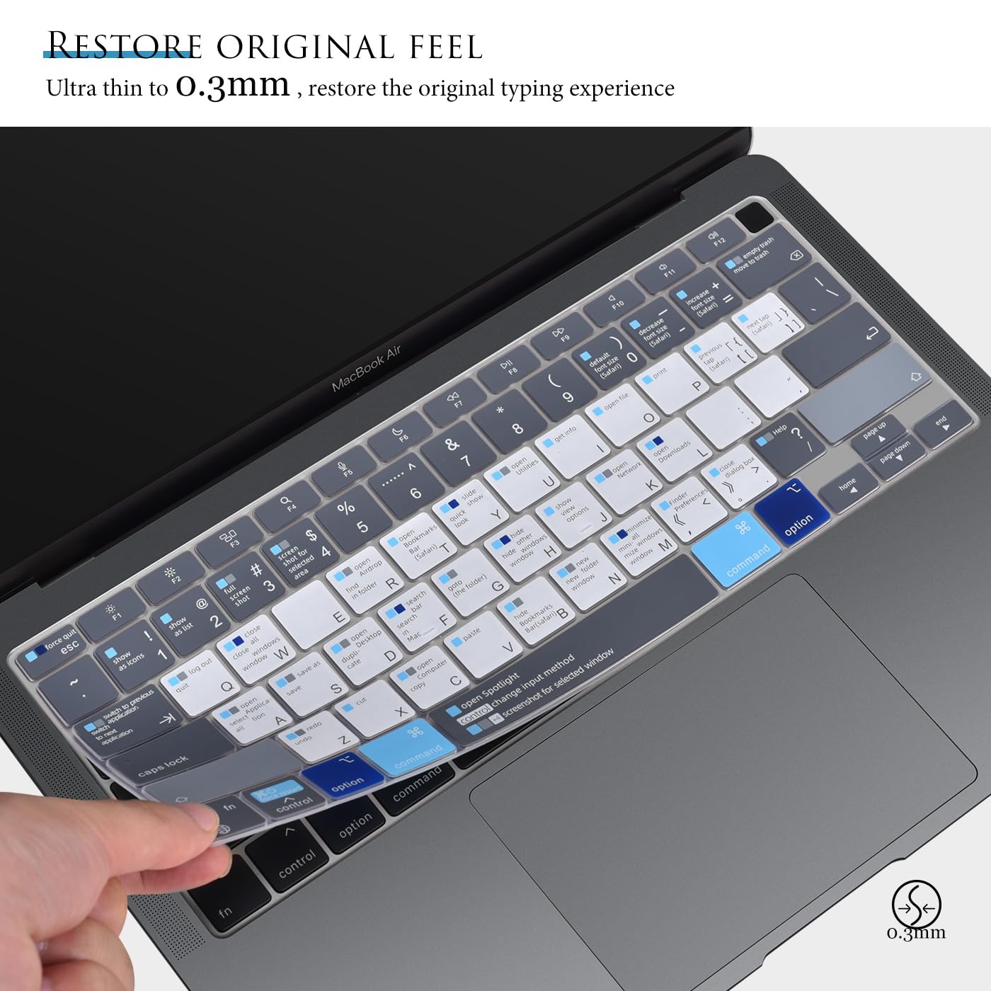 Keyboard Cover For Macbook Air 13 Inch 2020 A2337 M1 A2179 With Touch Id Magic Keyboard,Macbook Air 13 Keyboard Skin With Mac Os