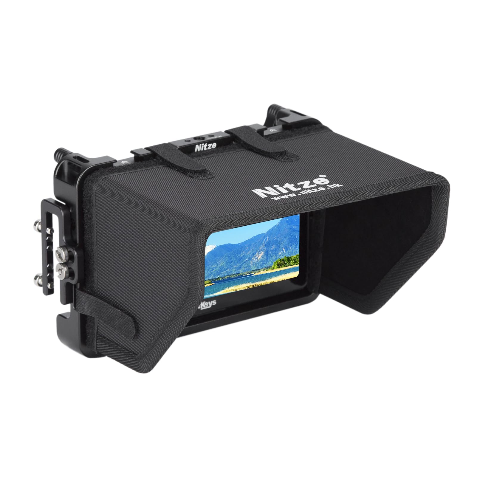 Nitze Cage For Portkeys Lh5P / Lh5P Ii 5.5'' Monitor With Sunhood And Hdmi Cable Clamp   Jt I01B