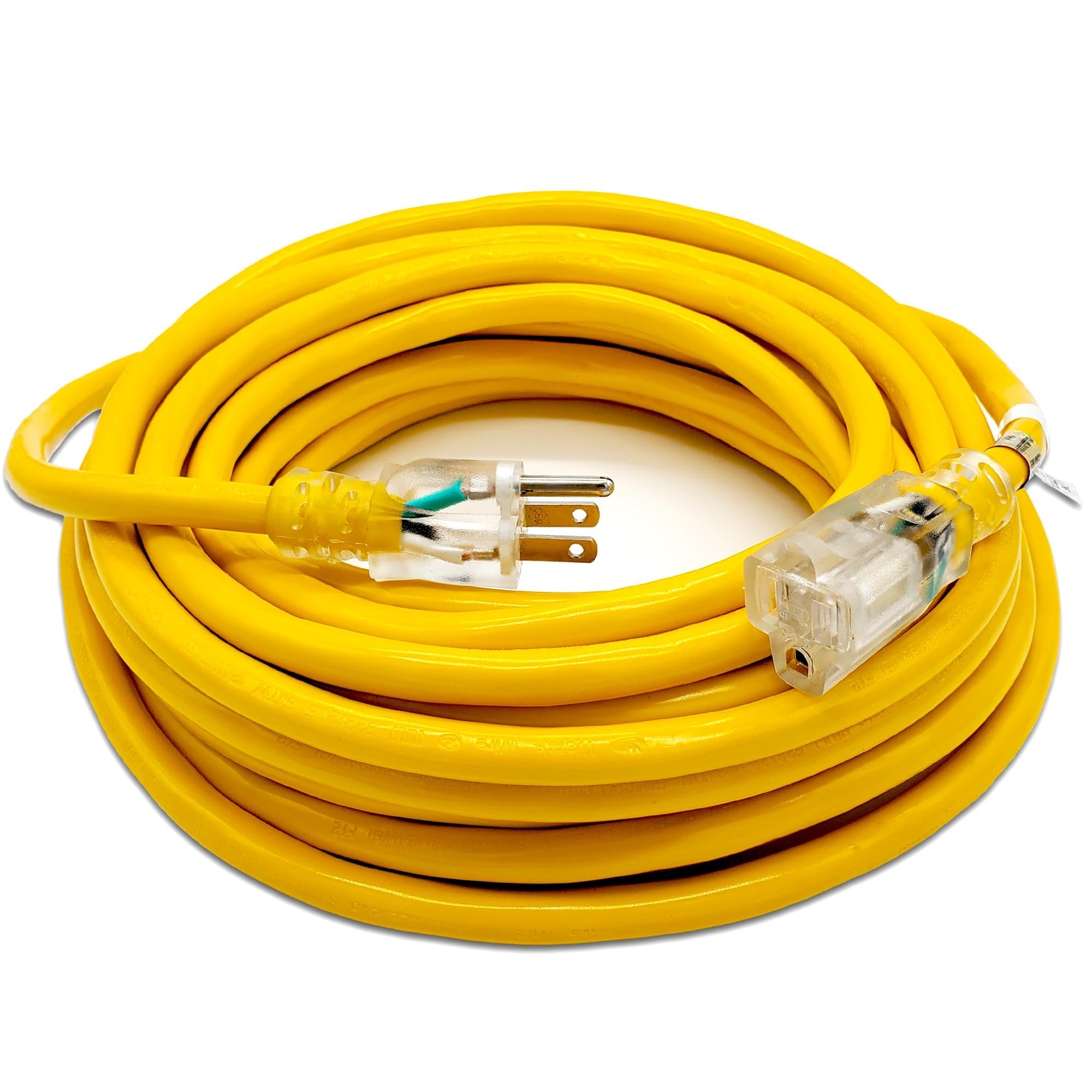 50 Ft   12 Gauge Heavy Duty Extension Cord   Lighted Sjtw   Indoor/Outdoor Extension Cord By Watt'S Wire   50' 12 Gauge Grounded