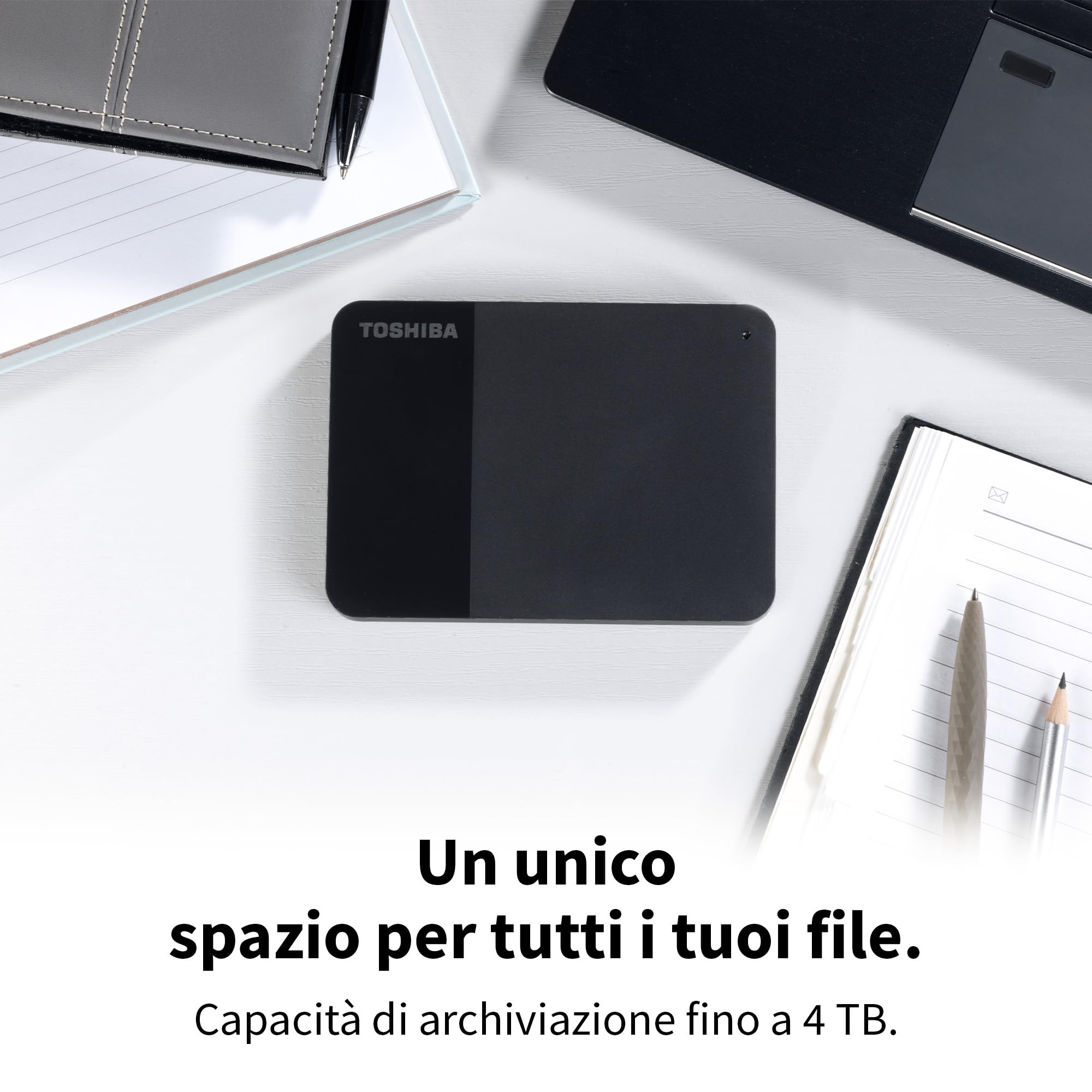 Toshiba 4TB Canvio Ready � 2.5 inch Portable External Hard Drive with SuperSpeed USB 3.2 Gen 1, Compatible with Microsoft Windows 7, 8 and 10, Black (HDTP340EK3CA)