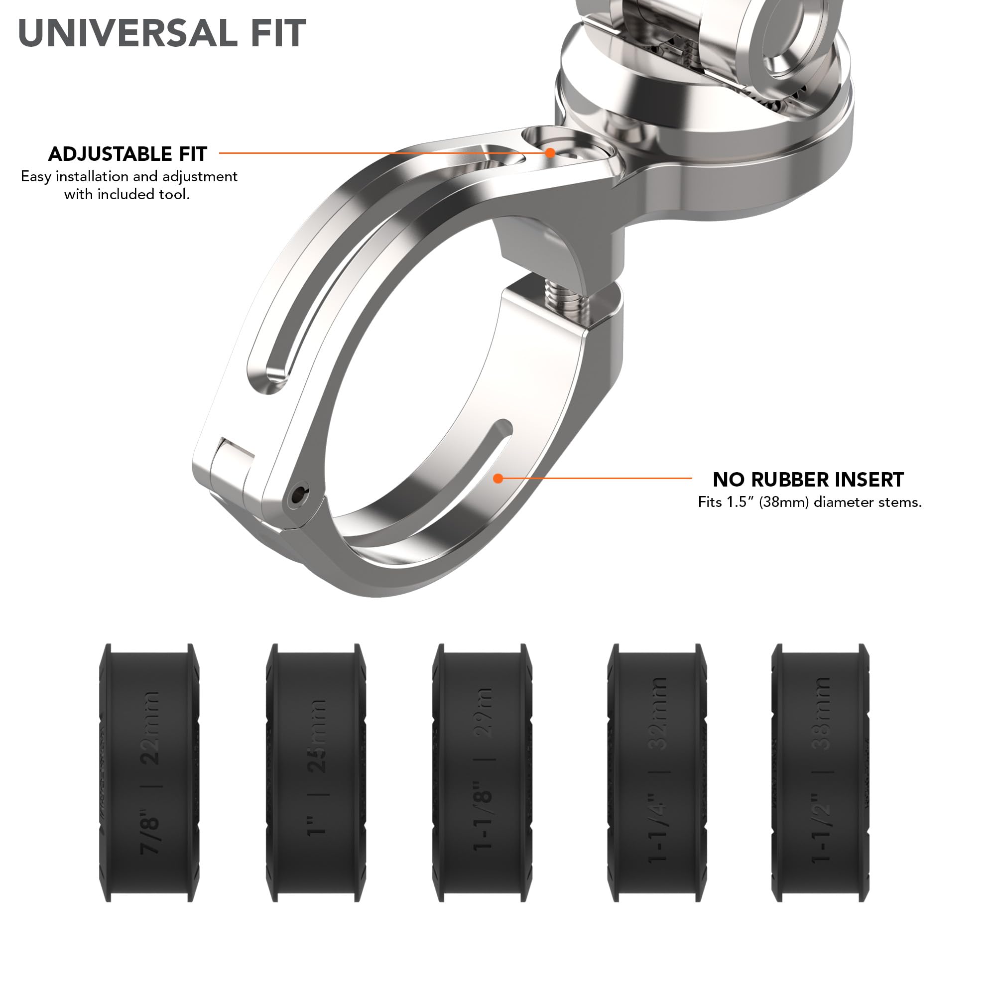Rokform - Motorcycle Handlebar Phone Mount, Mounts To Any Handlebar From 7/8 To 1.5 (22.2Mm-38.1Mm), Secures Using Roklock Twist