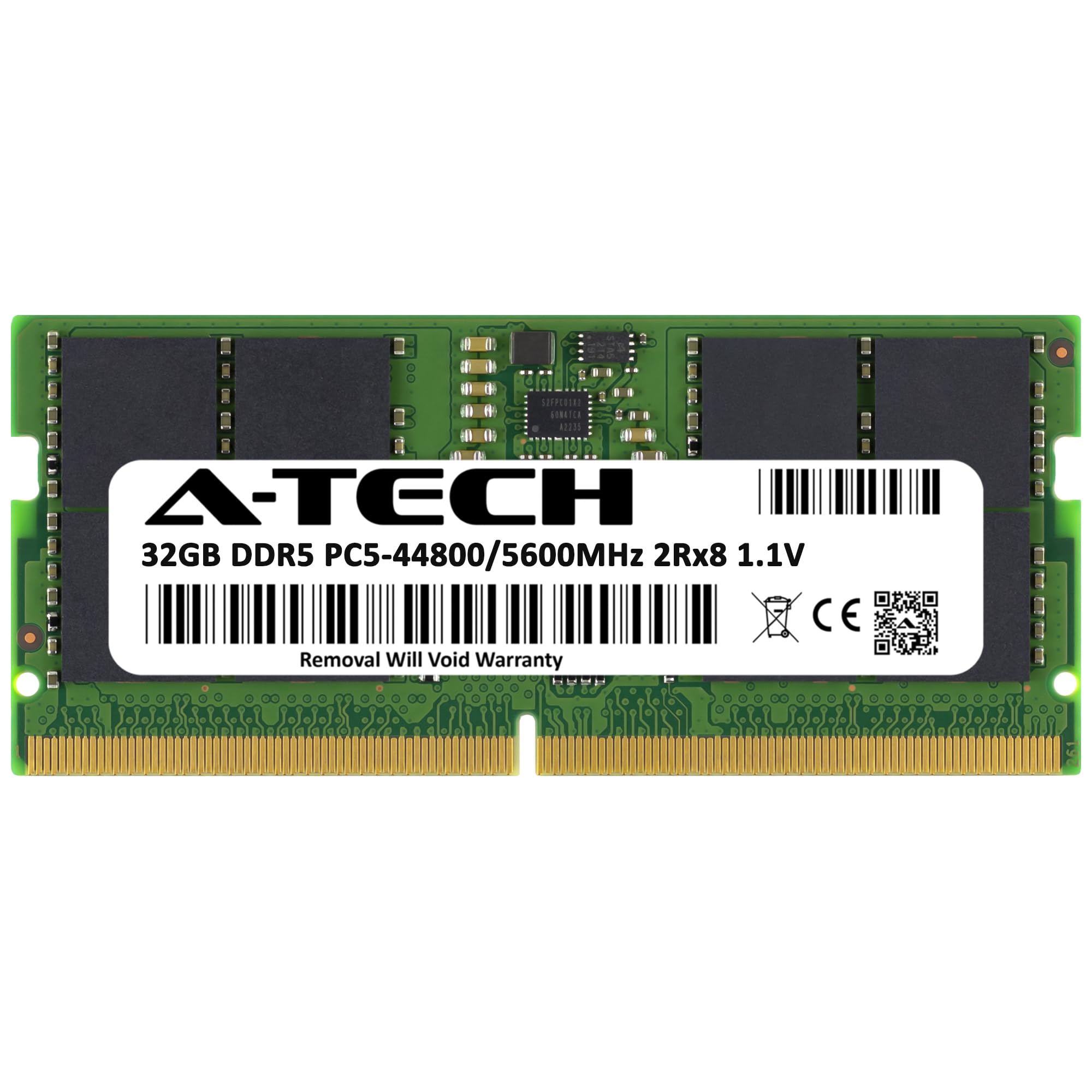 A Tech 32Gb Ddr5 5600Mhz Pc5 44800 Cl46 Sodimm 2Rx8 1.1V Non Ecc Unbuffered So Dimm 262 Pin Laptop Ram Memory Upgrade Module