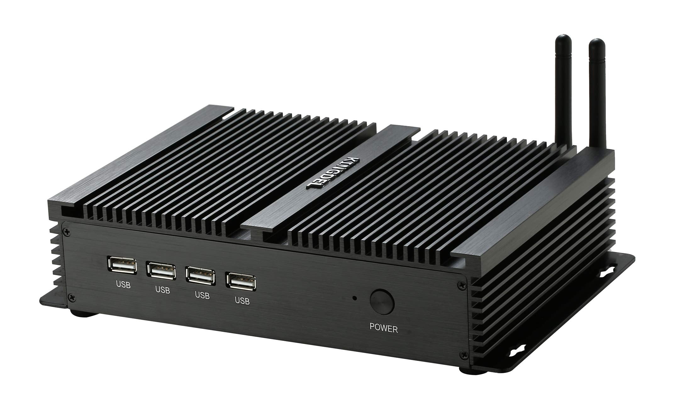 Kingdel Industrial Pc, Fanless Mini Desktop Computer With Celeron Dual Core Cpu, 8Gb Ram, 128Gb Ssd, 2Xnics, 4Xcom Rs232, Hd Por