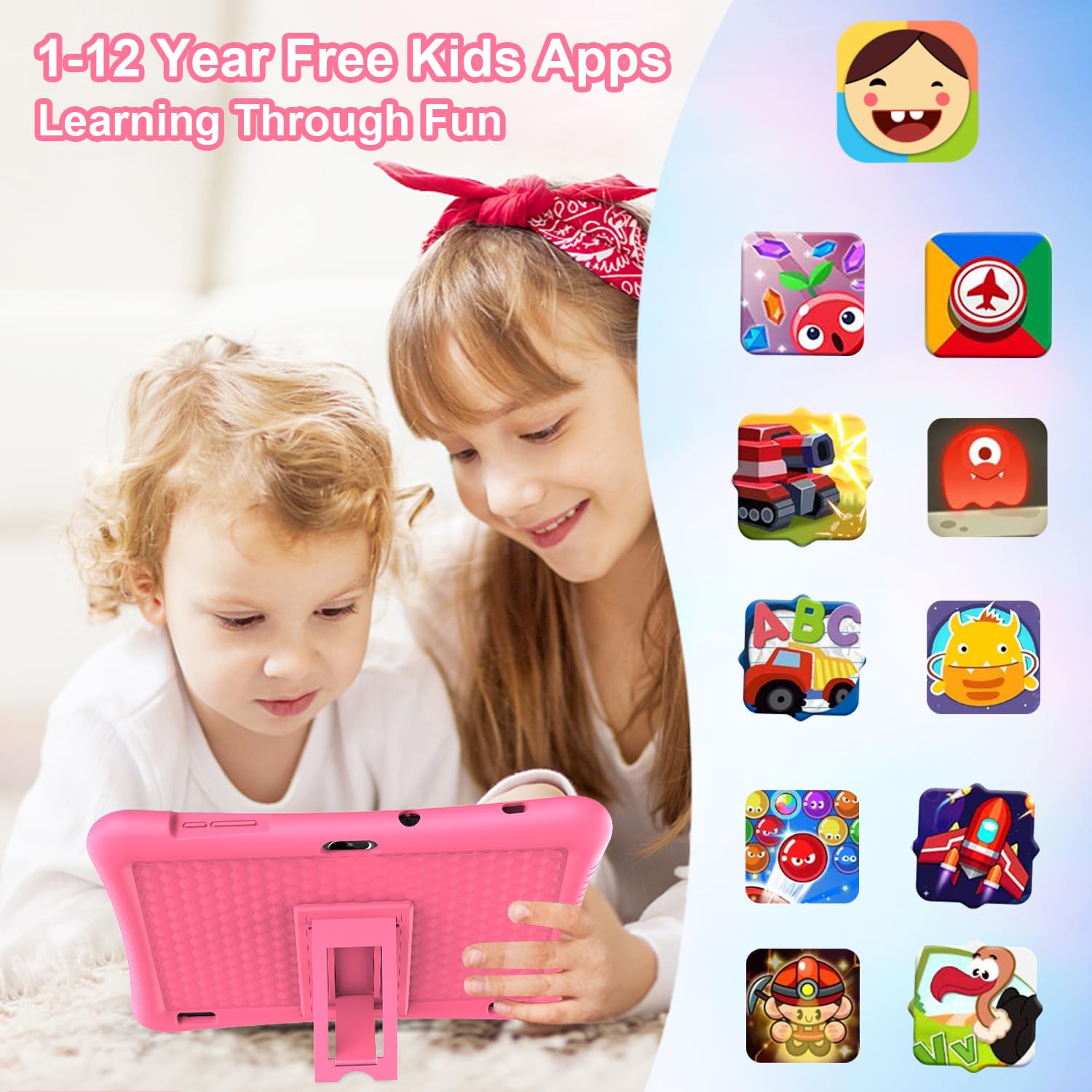 Kids Tablet 10Inch Android 13 Tablet For Kids Toddler Tablet Childrens Tablet Age 3 12 Quad Core 3Gb Ram 32Gb Rom With Parental