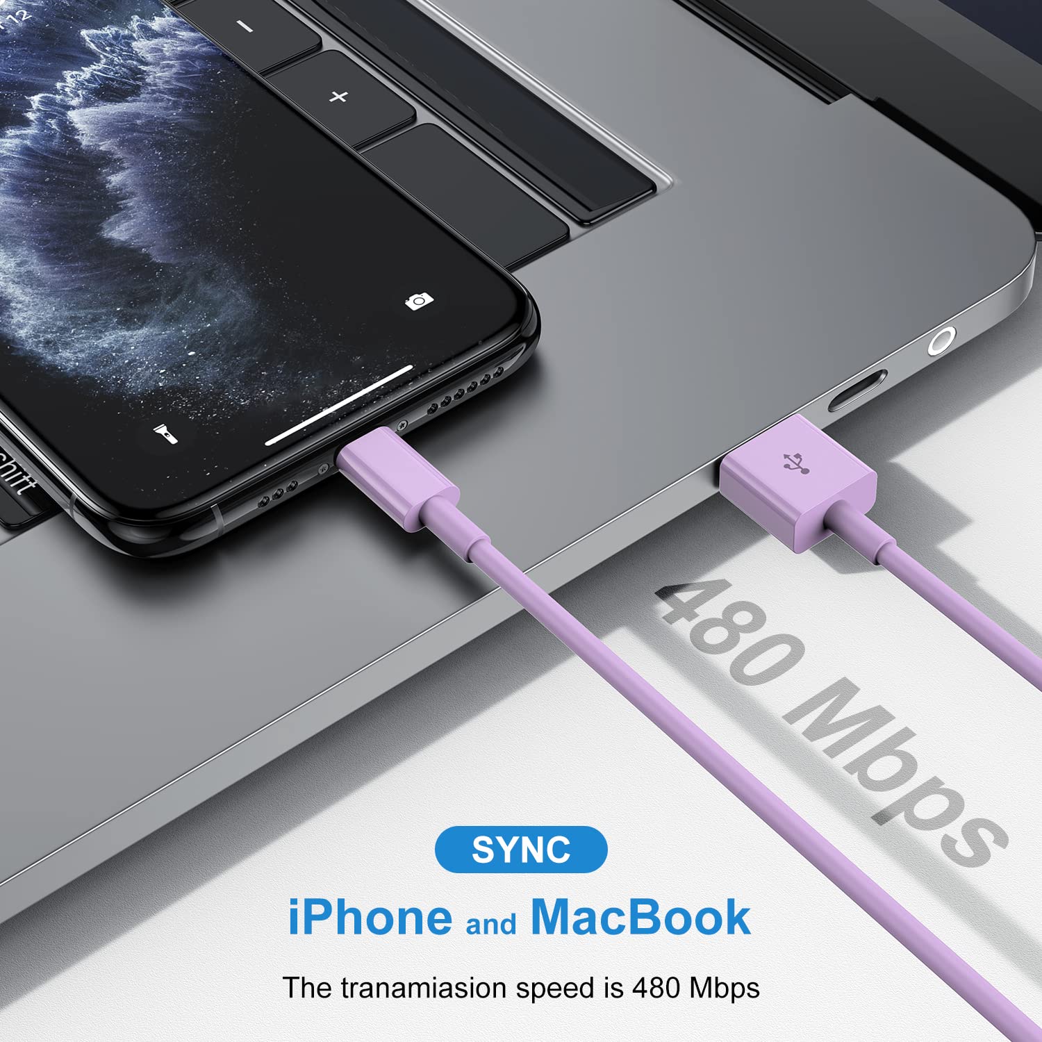 Iphone Charger Cable 3 Ft [Apple Mfi Certified], 3Pack 3 Feet Long Usb To Lightning Cable, Apple Charging Power Cord 3 Foot For