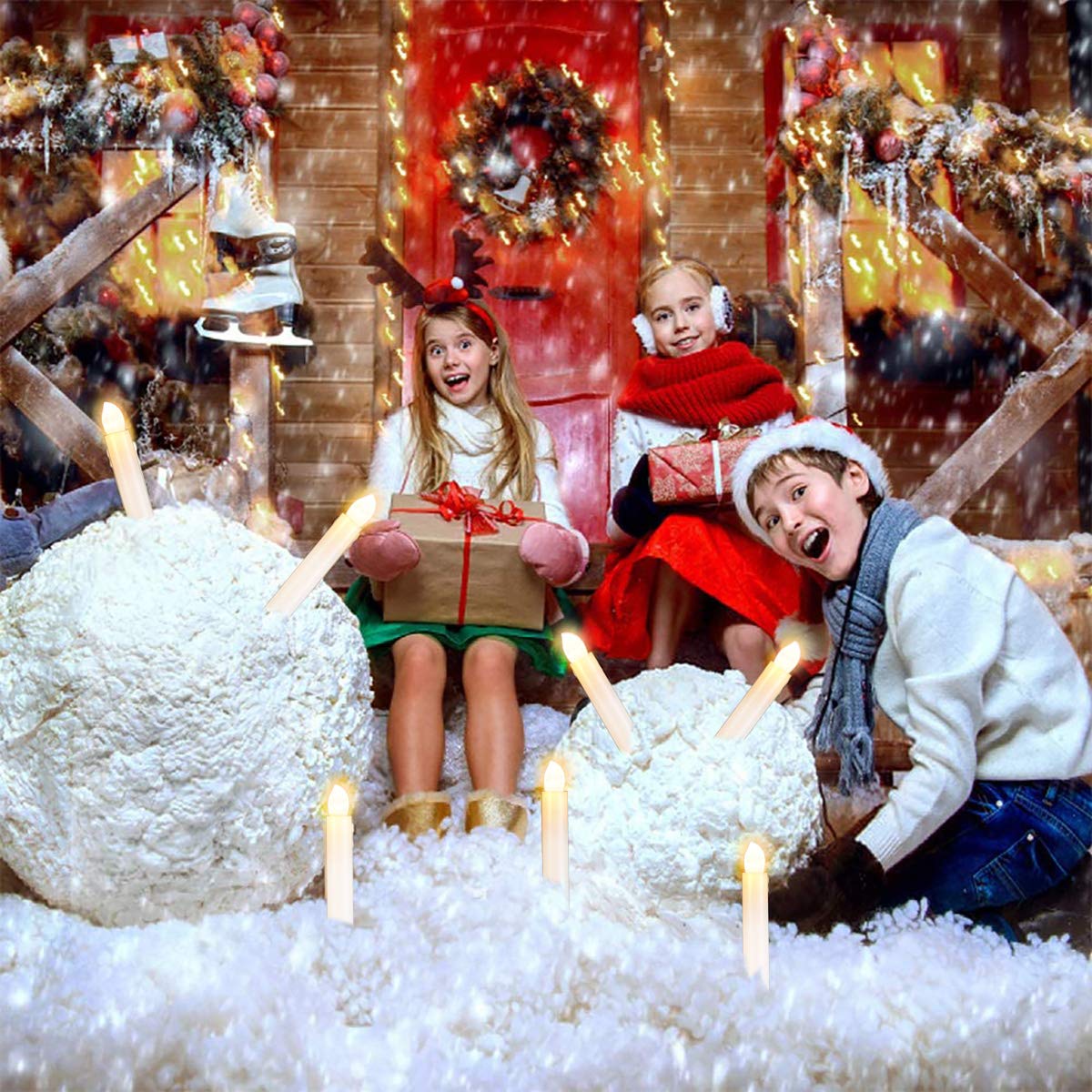 Yaungel Window Candles, 2 Pack Led Battery Operated Christmas Candles For Windows With Remote Timer Electric Candle Lights With