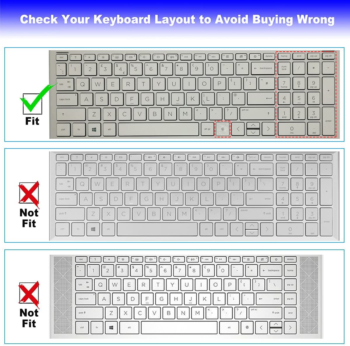 Keyboard Cover For Hp Envy 17 17 Cg 17M Ch/Cg 17T Ch Fingerprint Reader 17M Cg0013Dx 17M Ch1013Dx 17M Ch0013Dx 17 Cg1010Nr 17T C