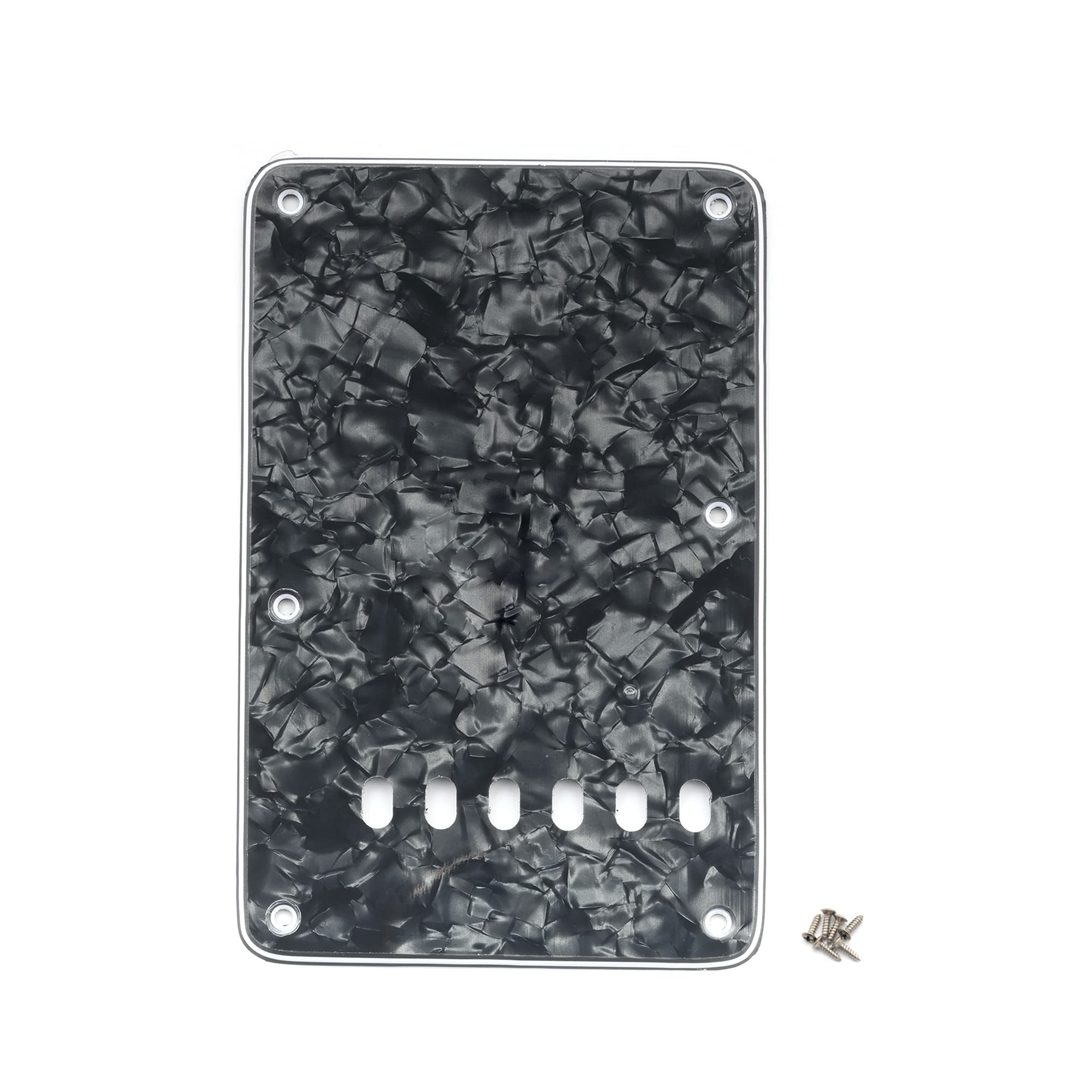 Musiclily 6 Hole Strat Back Plate Tremolo Cavity Cover Vintage Style Backplate For Fender Us/Mexico Made Standard Stratocaster M