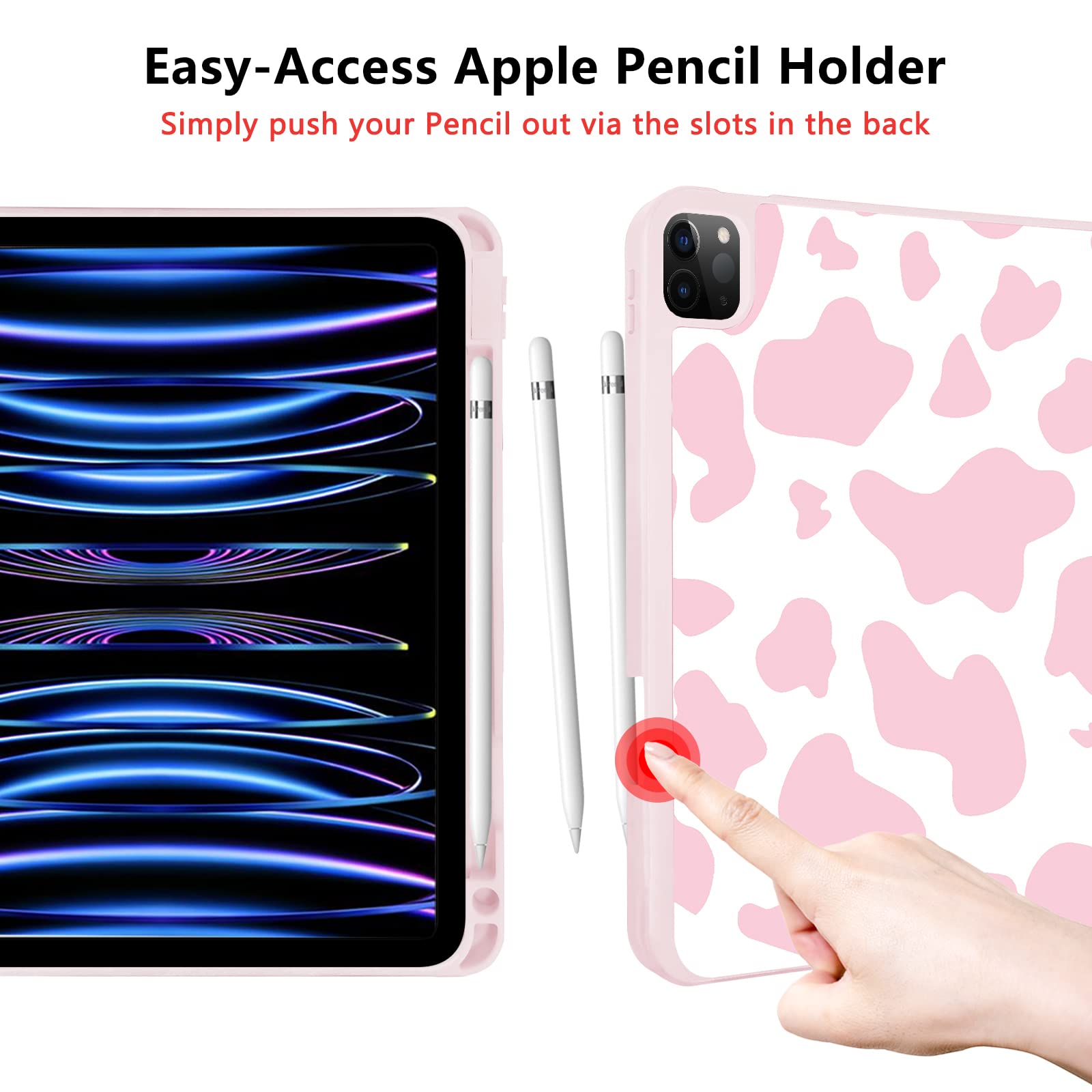 Topperfekt Ipad Pro 11 Inch Case 2022/2021/2020/2018 With Pencil Holder, Tpu Shockproof Frame And Protective Leather Cover [Auto