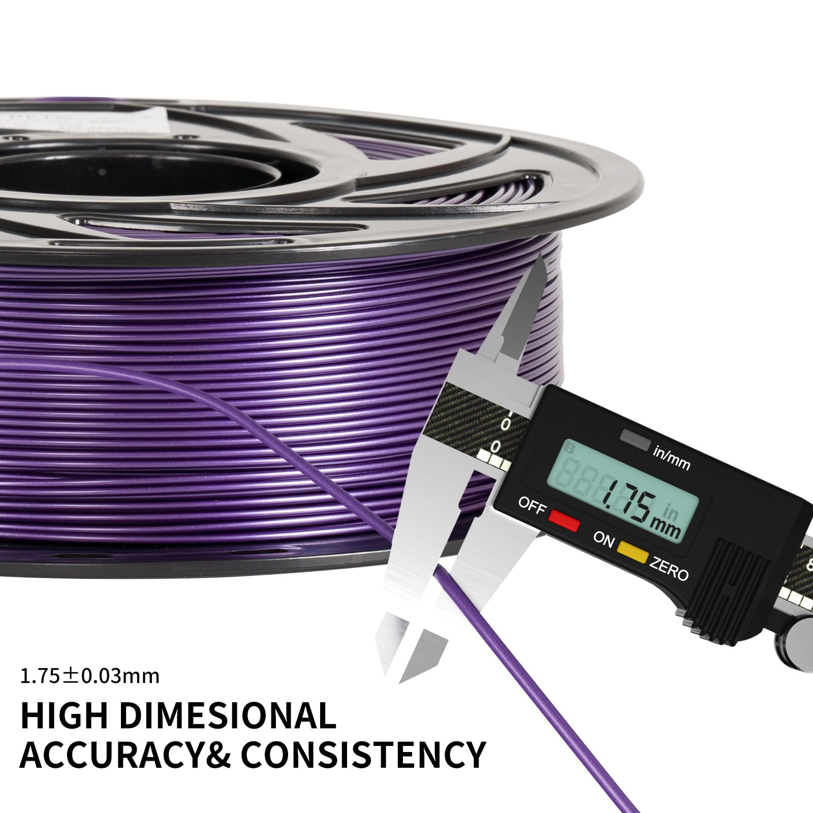 Tronxy Petg Filament 1.75Mm,Metal-Purple-Orchid 3D Printer Filament Accuracy +/- 0.05Mm, 1Kg Spool (2.2 Lbs) For 3D Printers