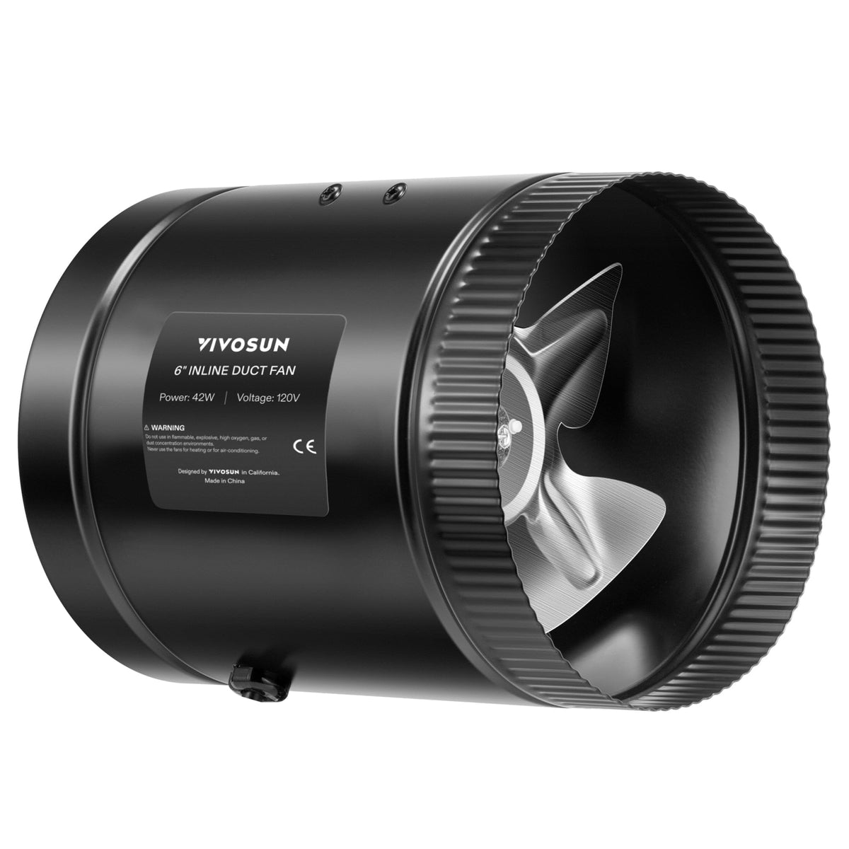 Vivosun Inline Booster Duct Fan 6240 Cfm, Hvac Exhaust Ventilation Fan With Low Noise For Basements, Bathrooms, Kitchens, Attics