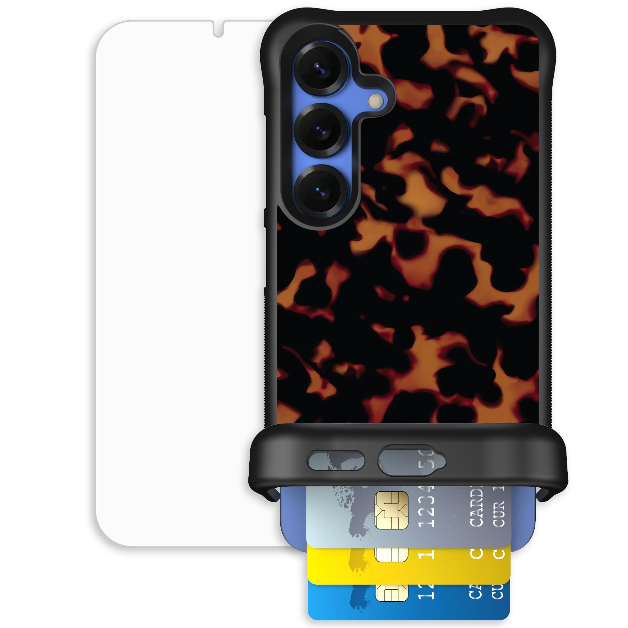 Scooch for Samsung Galaxy S25 Case with Card Holder, Wingmate Wallet Case with Hidden Card Slot and RFID Protection, Bundled wit