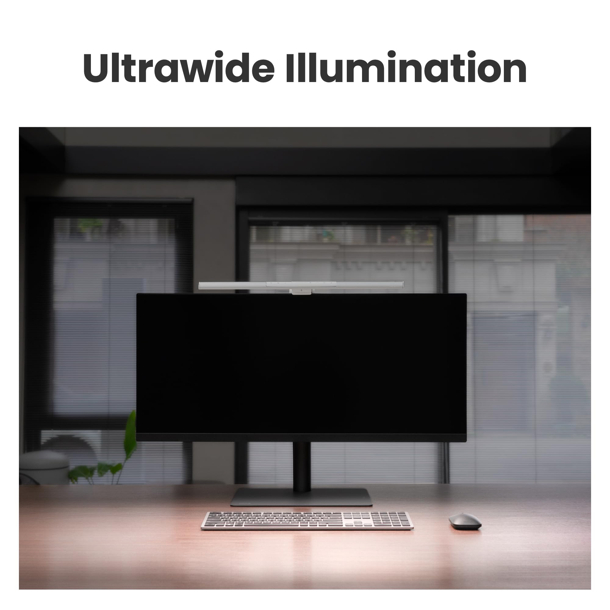 Benq Monitor Light, Screenbar Pro (Black)   Ultrawide Illumination, Motion Sensor, Adjustable Brightness & Color Temperature, Ey