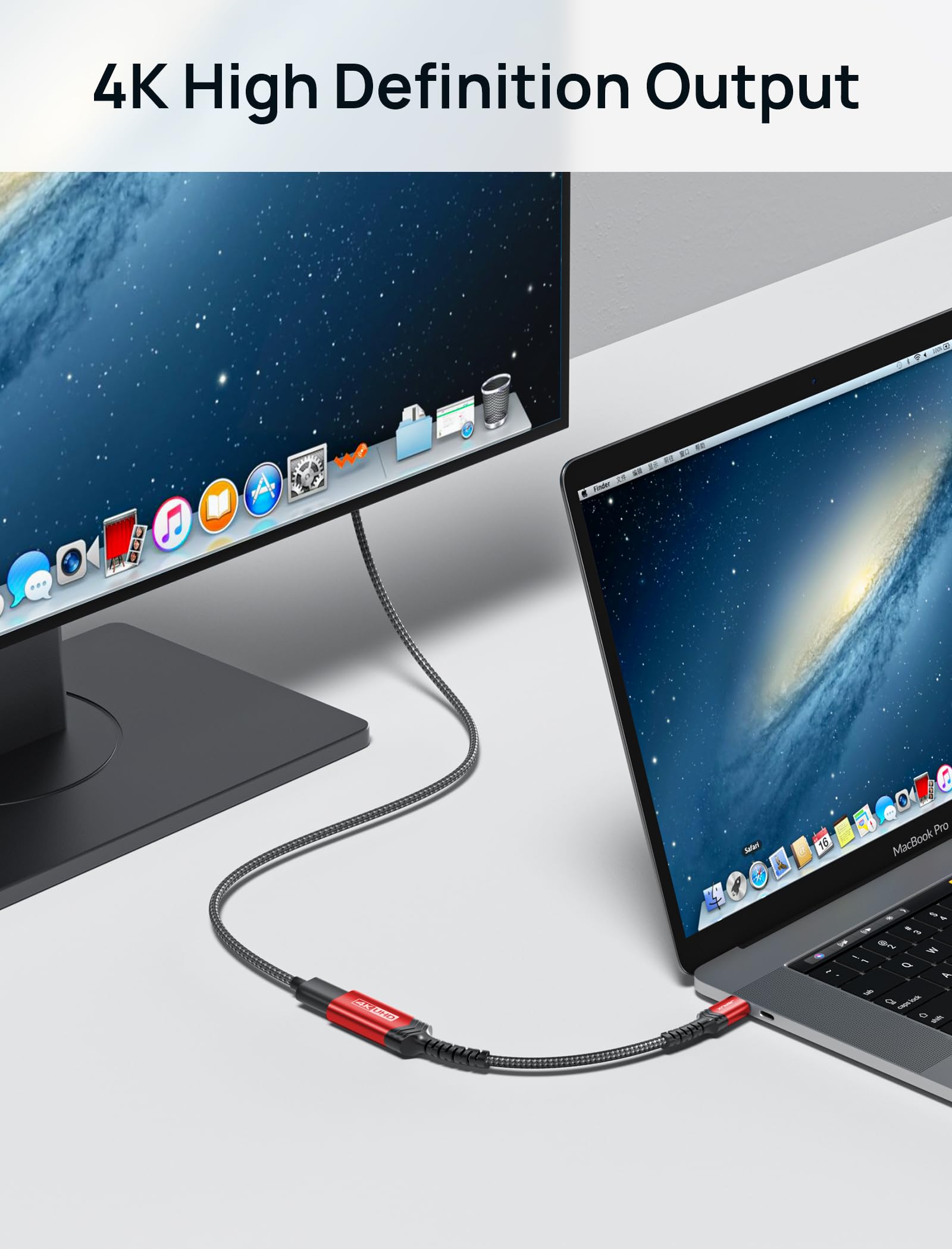 Jsaux Usb C To Hdmi Adapter, 4K Usb Type C To Hdmi Female Adapter [Thunderbolt 3 Compatible] For Iphone 15 Pro Max/15 Plus, Macb