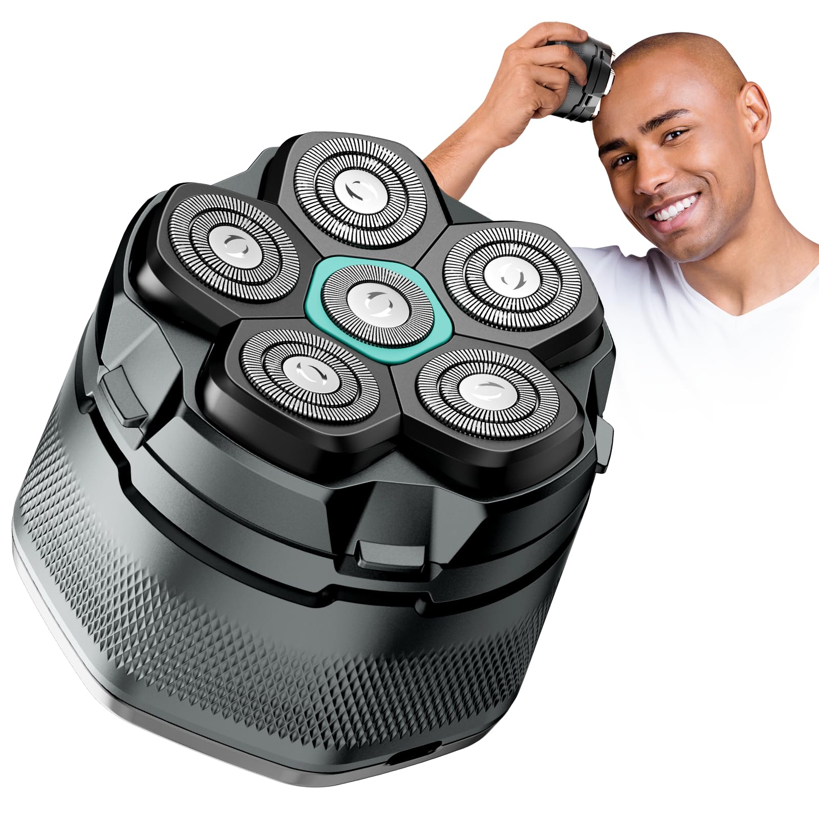 Head Shavers For Bald Men   Kensen 6D Cordless Electric Razor, Waterproof Skull Shaver For Wet/Dry Use, Led Display, Type C Char