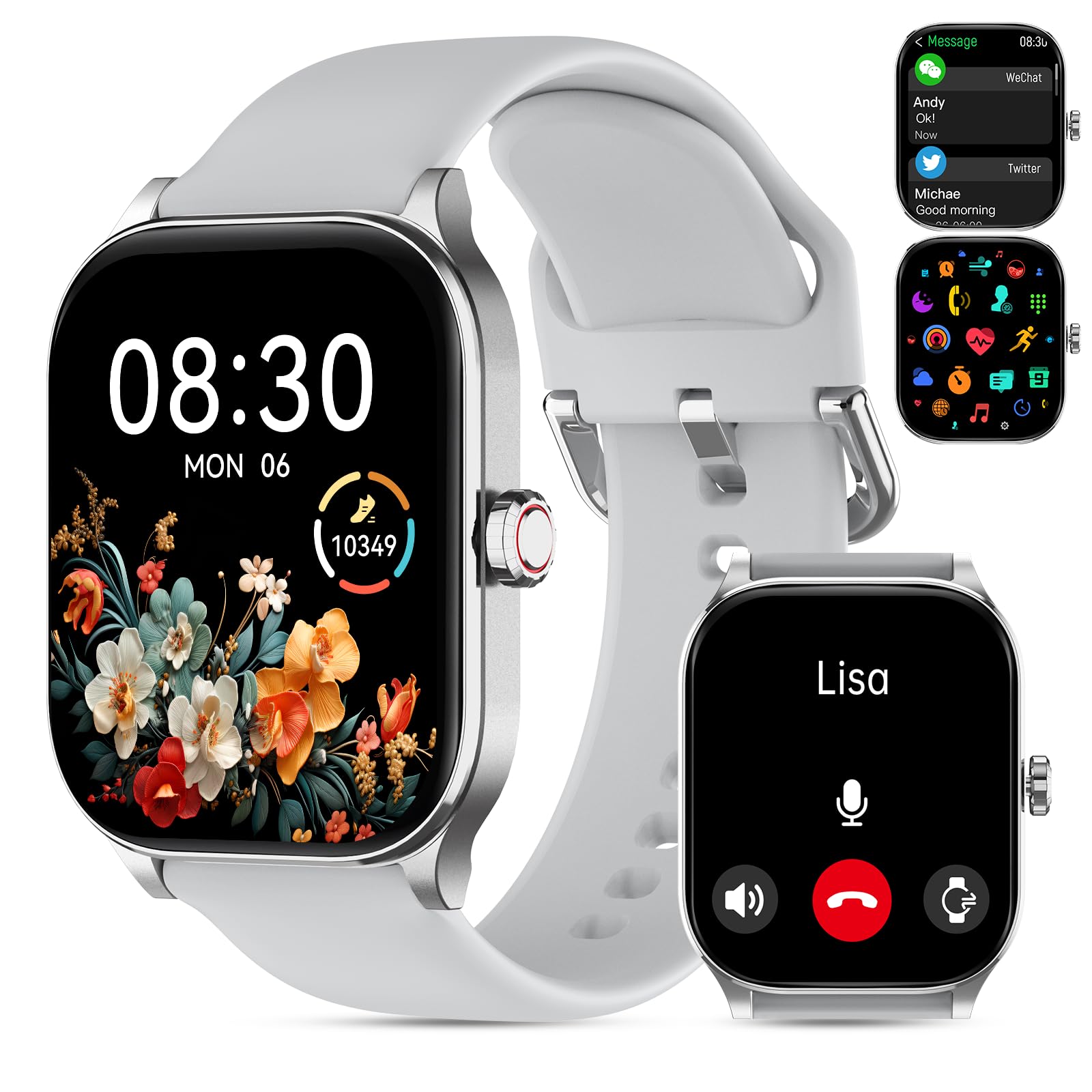 Smart Watch For Women Men(Answer/Make Call), Smartwatches With Heart Rate/Spo2/Sleep/Stress Monitor, Ip68 Waterproof Activity Tr