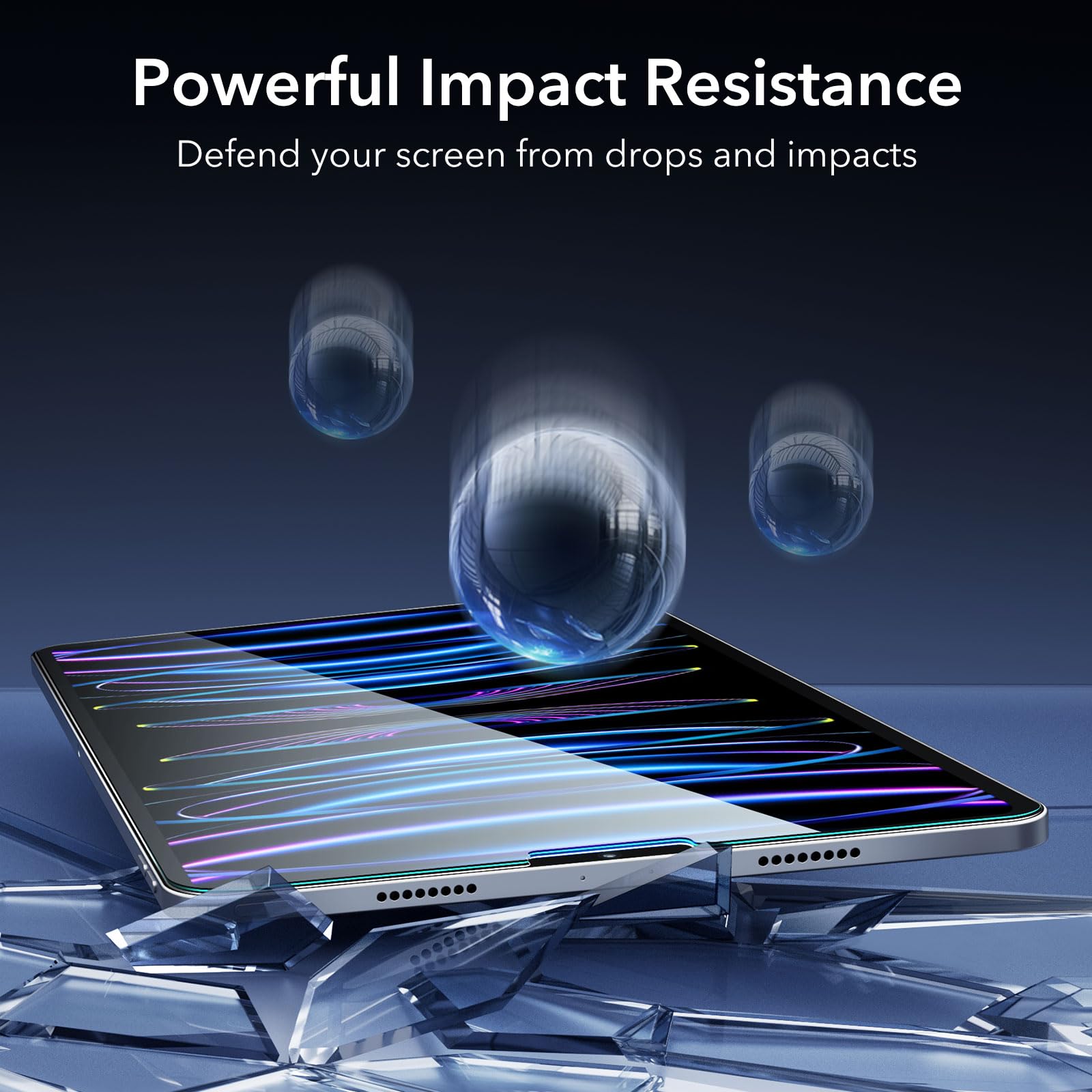 Esr 2 Pack Screen Protector For Ipad Air 5Th/4Th Generation(2022/2020), Ipad Pro 11 Inch (2022/2021/2020/2018) Screen Protector, Tempered Glass Film With Easy Application Tray, Anti Scratch, Hd