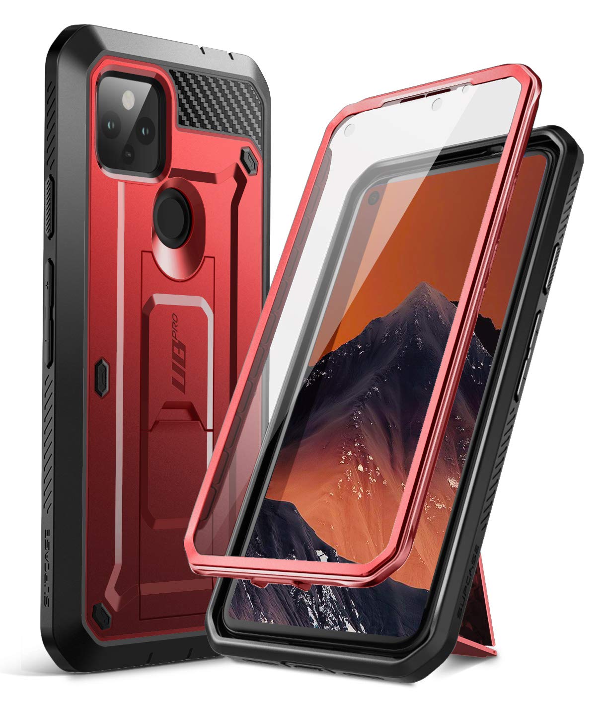 Supcase Unicorn Beetle Pro Series Case For Google Pixel 4A 5G (2020 Release), Full Body Rugged Holster Case With Built In Screen