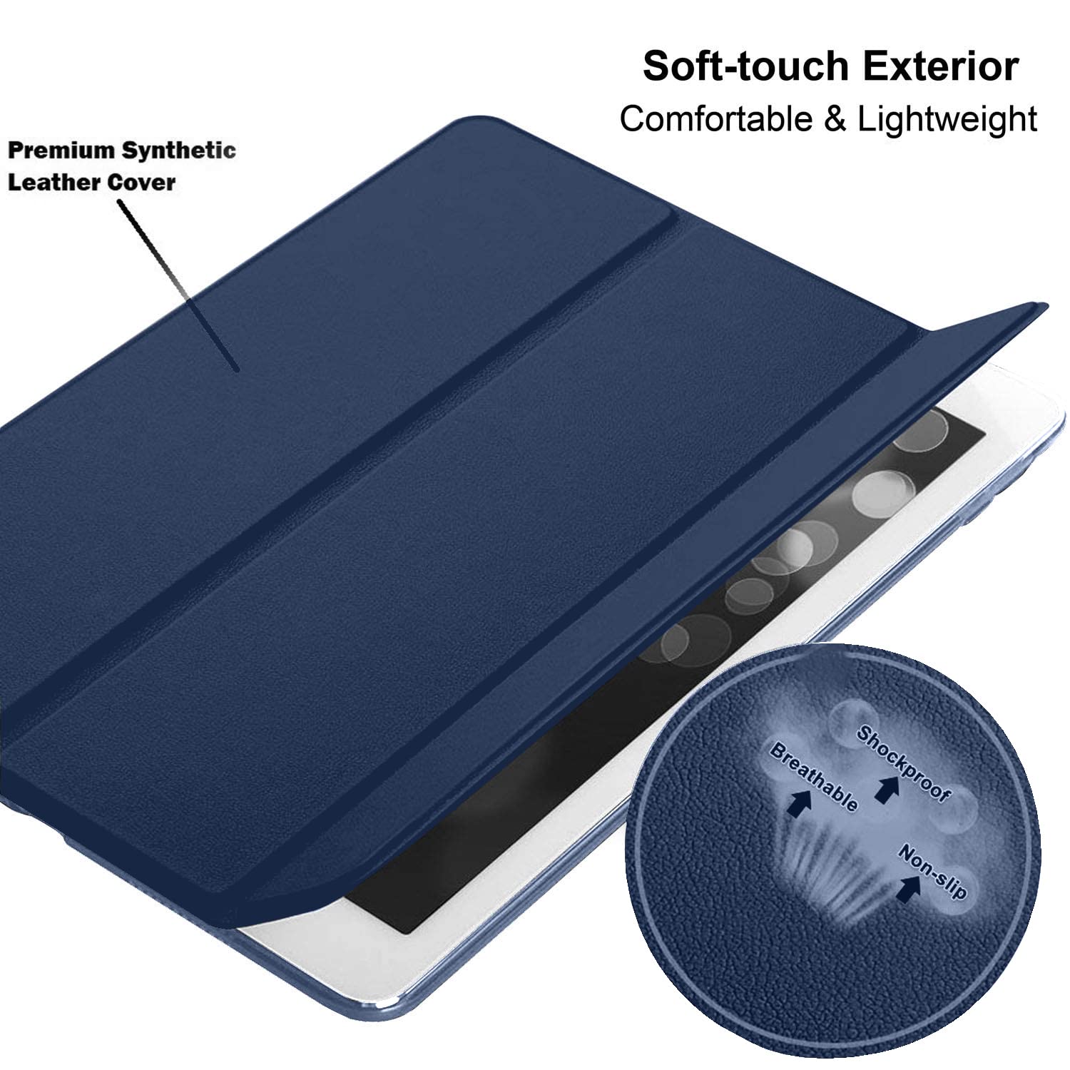 Durasafe Cases For Ipad 9.7 Inch 2013 Air 1 Generation [ Air 1St ] A1474 A1475 A1476 Slim Lightweight Protective Frosted Pc Dual